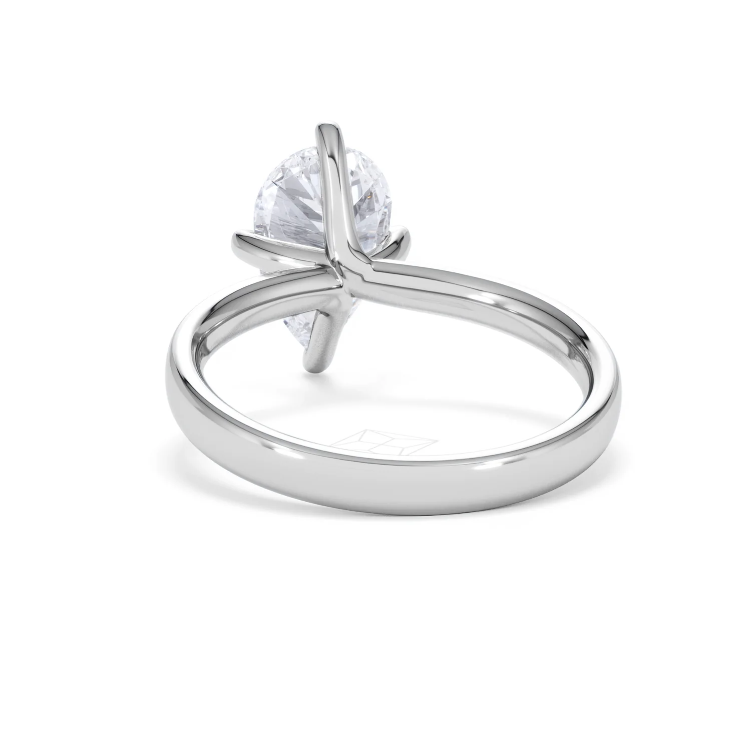 Origin Twist 2.00ct Pear Cut Lab Diamond Solitaire Engagement Ring in 18K White Gold - Image 50