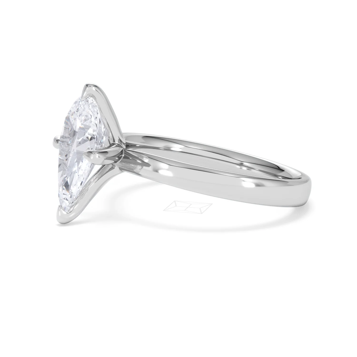 Origin Twist 2.00ct Pear Cut Lab Diamond Solitaire Engagement Ring in 18K White Gold - Image 73