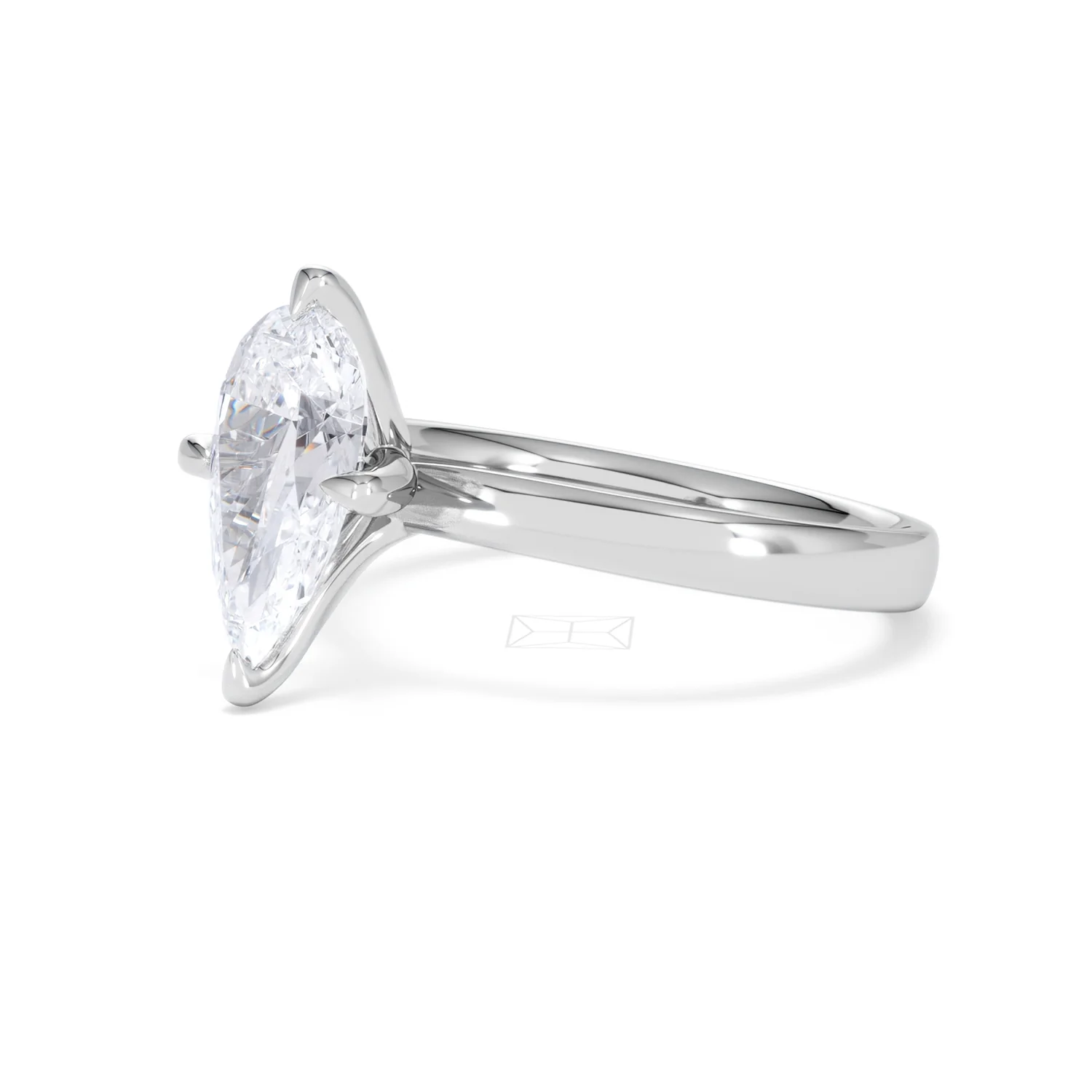 Origin Twist 2.00ct Pear Cut Lab Diamond Solitaire Engagement Ring in 18K White Gold - Image 76
