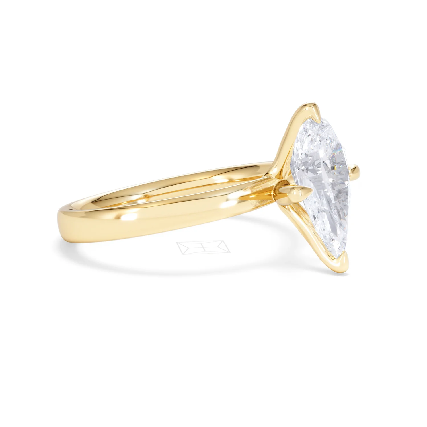 Origin Twist 2.00ct Pear Cut Lab Diamond Solitaire Engagement Ring in 18K Yellow Gold - Image 19