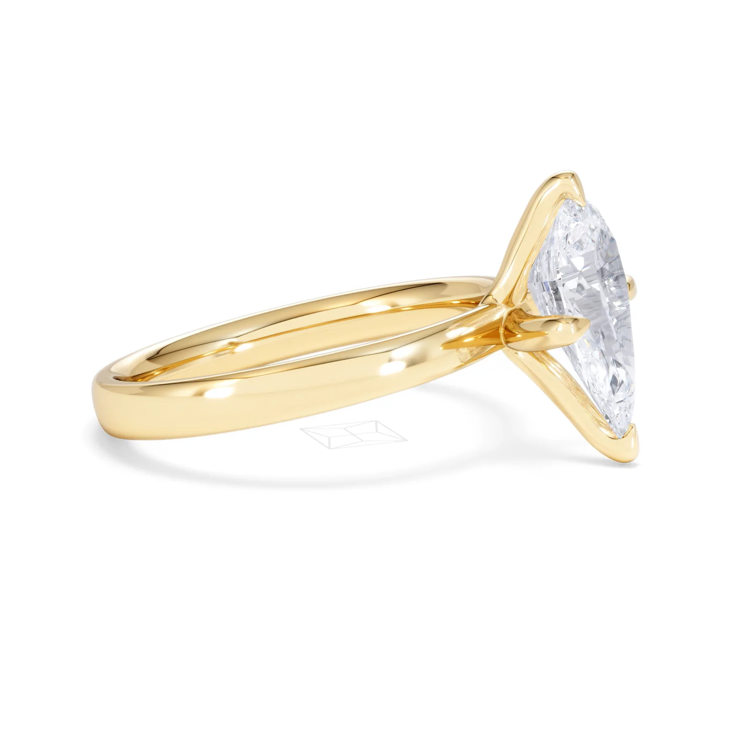 Origin Twist 2.00ct Pear Cut Lab Diamond Solitaire Engagement Ring in 18K Yellow Gold - Image 22