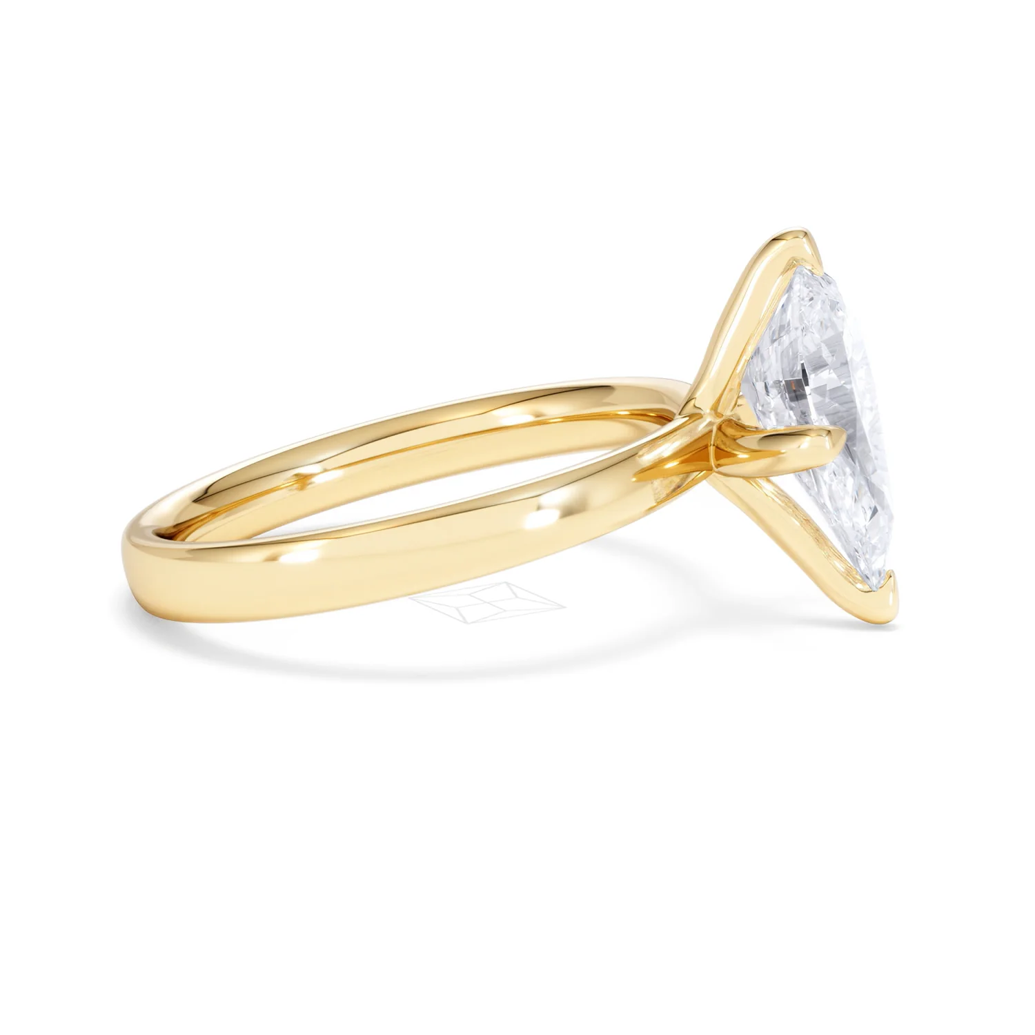 Origin Twist 2.00ct Pear Cut Lab Diamond Solitaire Engagement Ring in 18K Yellow Gold - Image 24