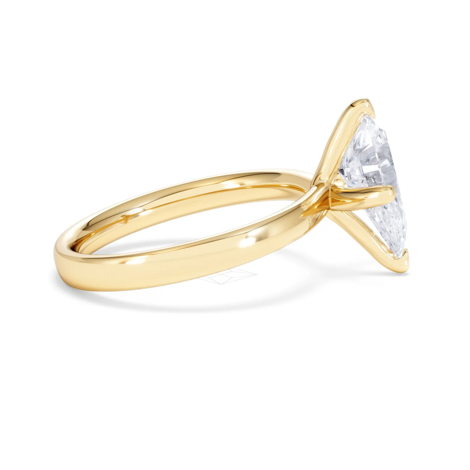 Origin Twist 2.00ct Pear Cut Lab Diamond Solitaire Engagement Ring in 18K Yellow Gold - Image 27
