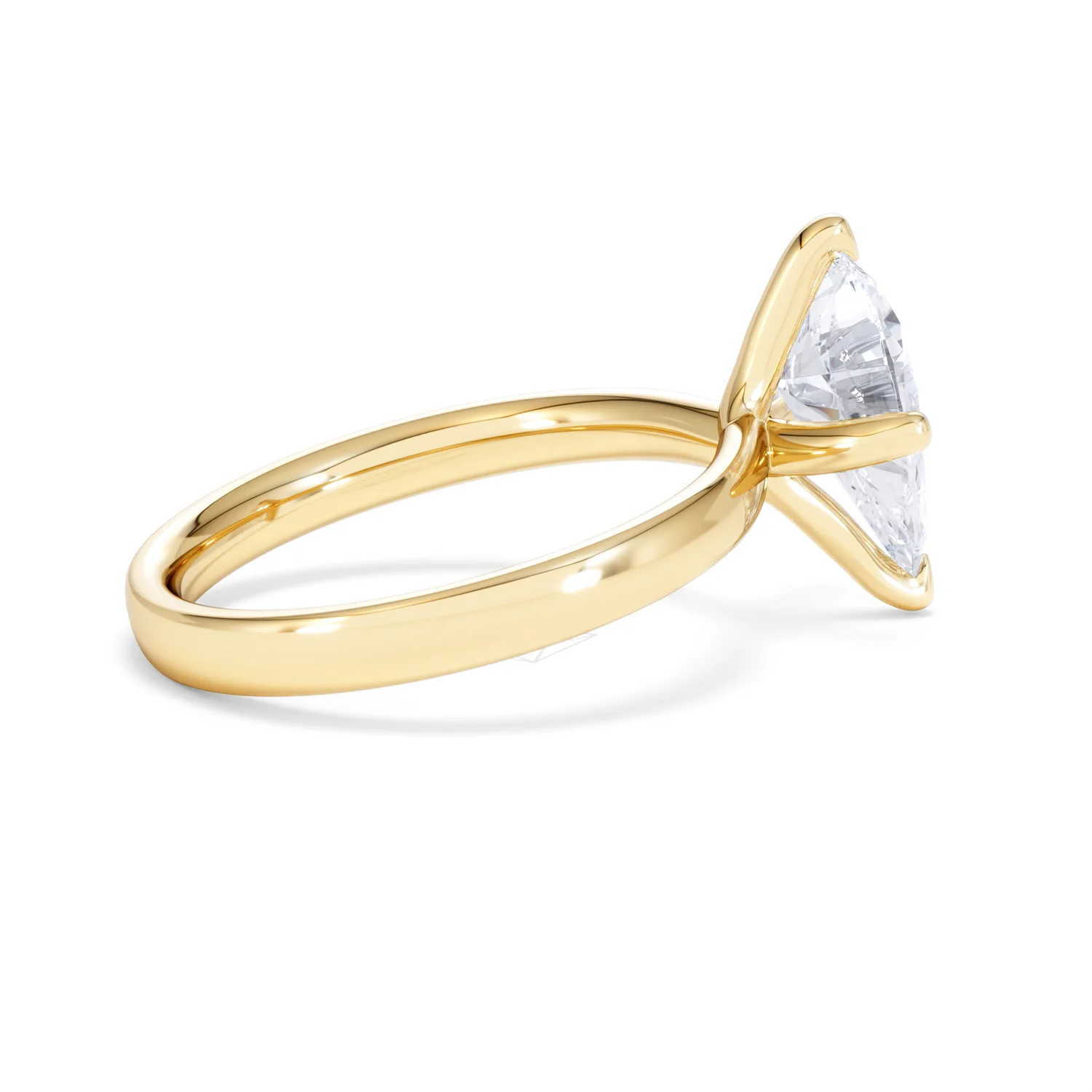 Origin Twist 2.00ct Pear Cut Lab Diamond Solitaire Engagement Ring in 18K Yellow Gold - Image 30