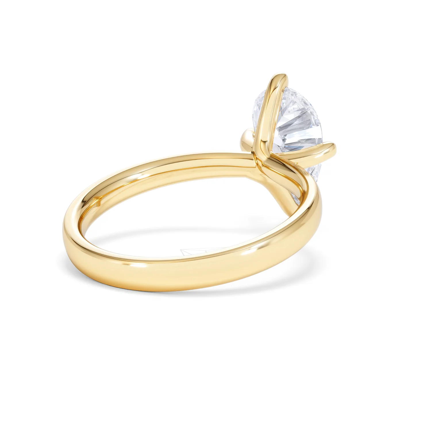 Origin Twist 2.00ct Pear Cut Lab Diamond Solitaire Engagement Ring in 18K Yellow Gold - Image 39