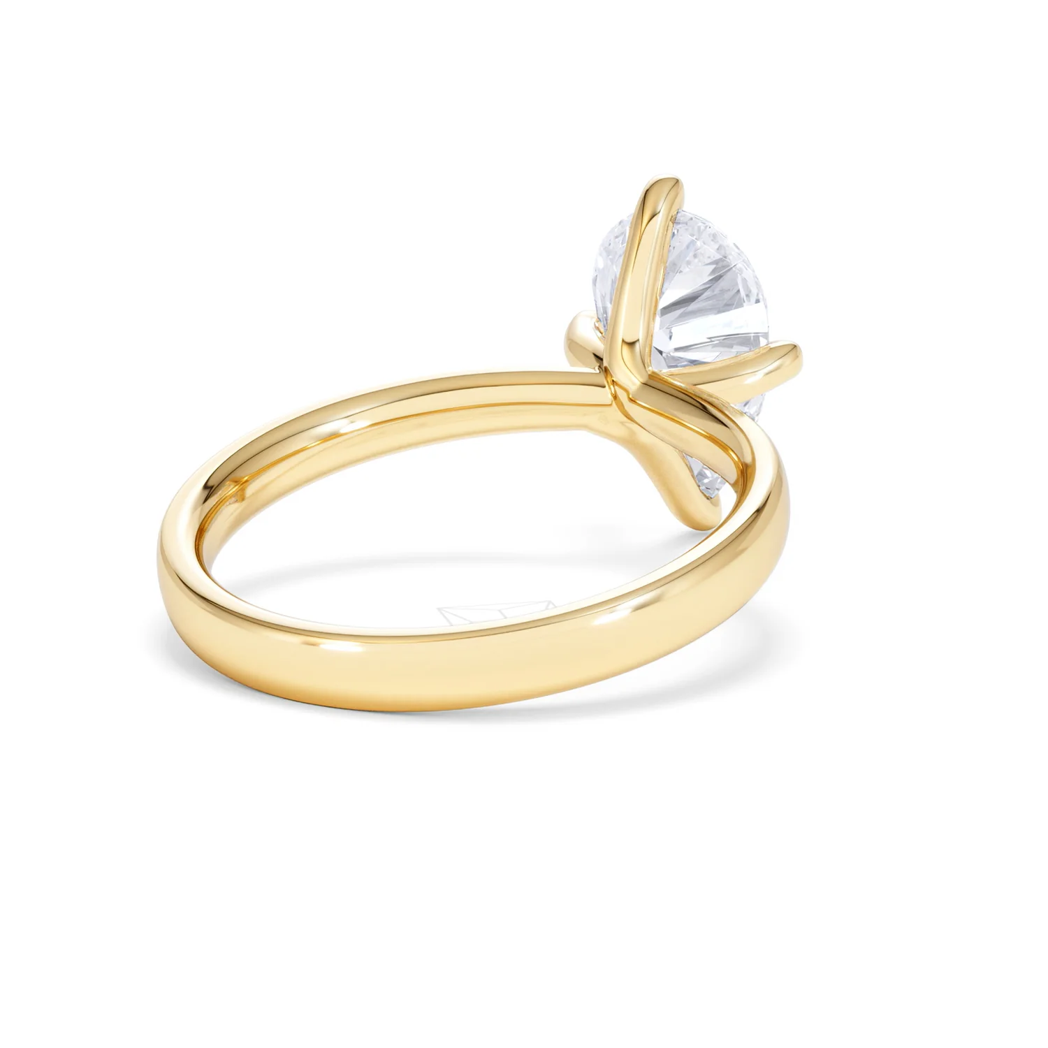 Origin Twist 2.00ct Pear Cut Lab Diamond Solitaire Engagement Ring in 18K Yellow Gold - Image 40