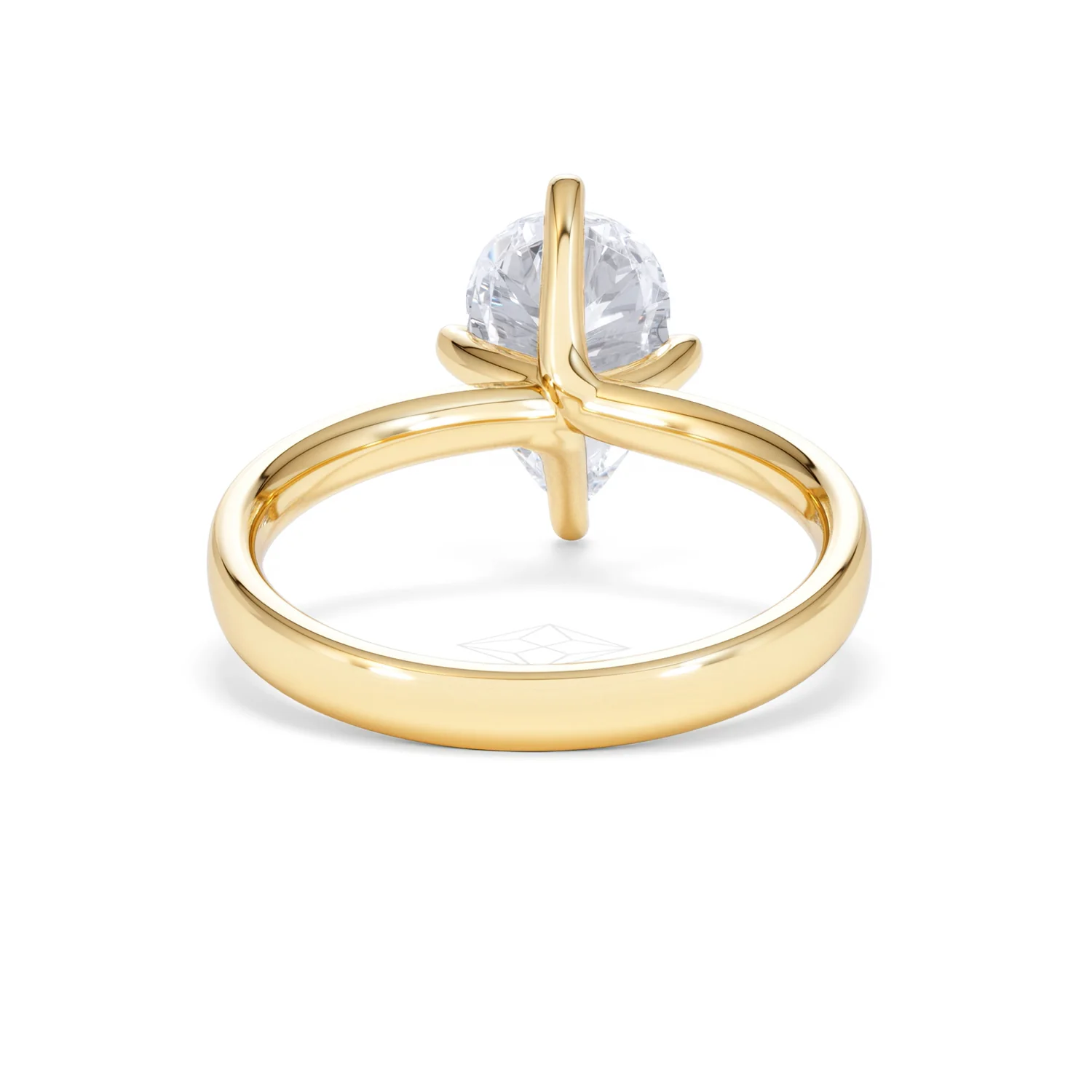 Origin Twist 2.00ct Pear Cut Lab Diamond Solitaire Engagement Ring in 18K Yellow Gold - Image 46