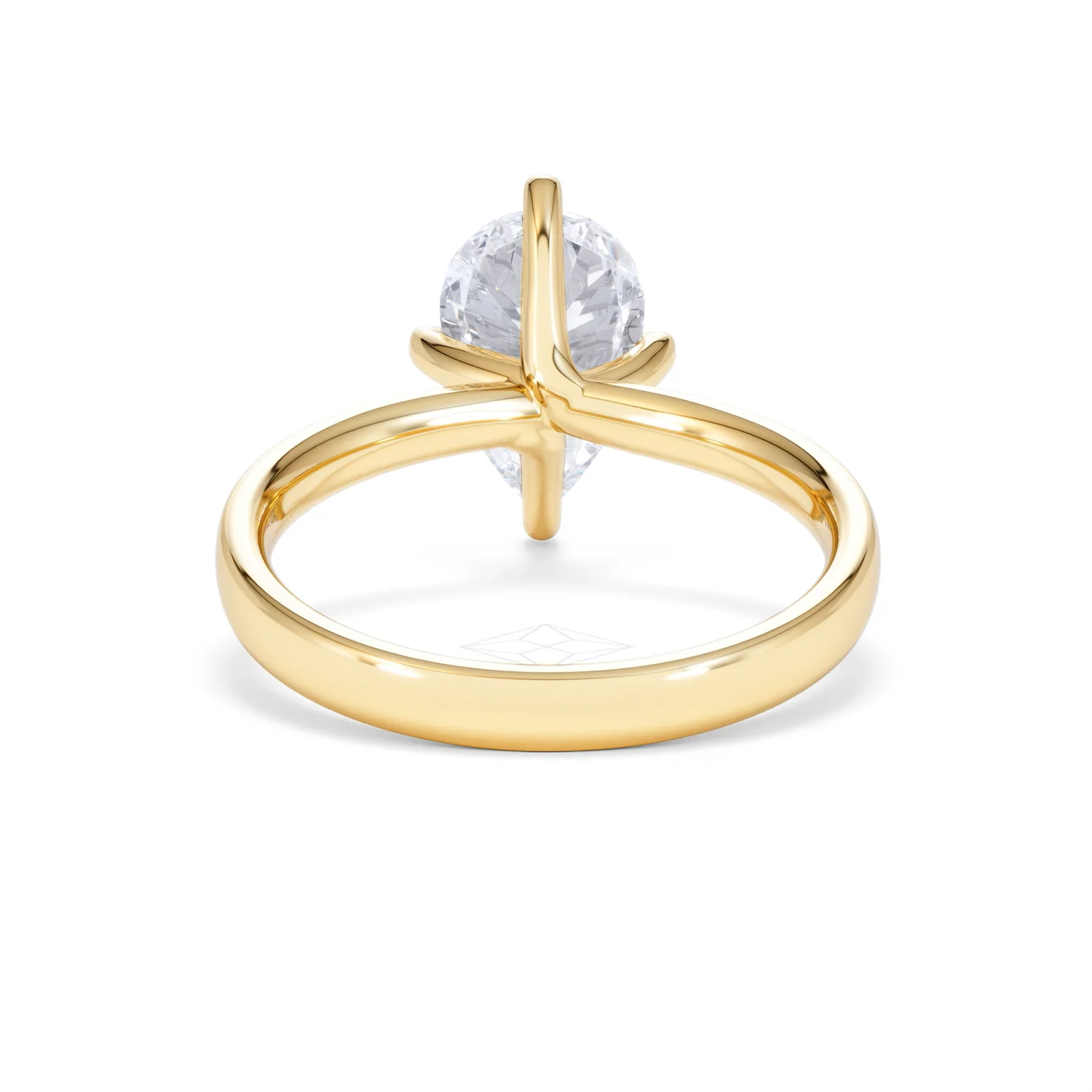 Origin Twist 2.00ct Pear Cut Lab Diamond Solitaire Engagement Ring in 18K Yellow Gold - Image 47