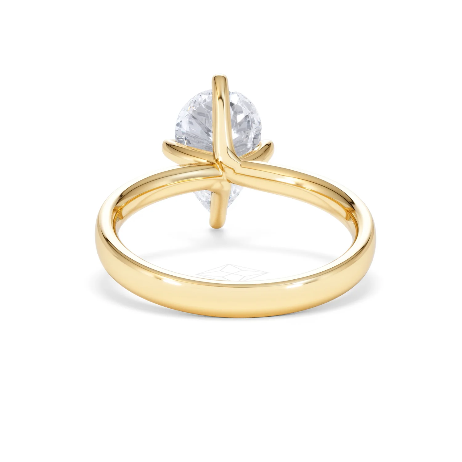 Origin Twist 2.00ct Pear Cut Lab Diamond Solitaire Engagement Ring in 18K Yellow Gold - Image 48