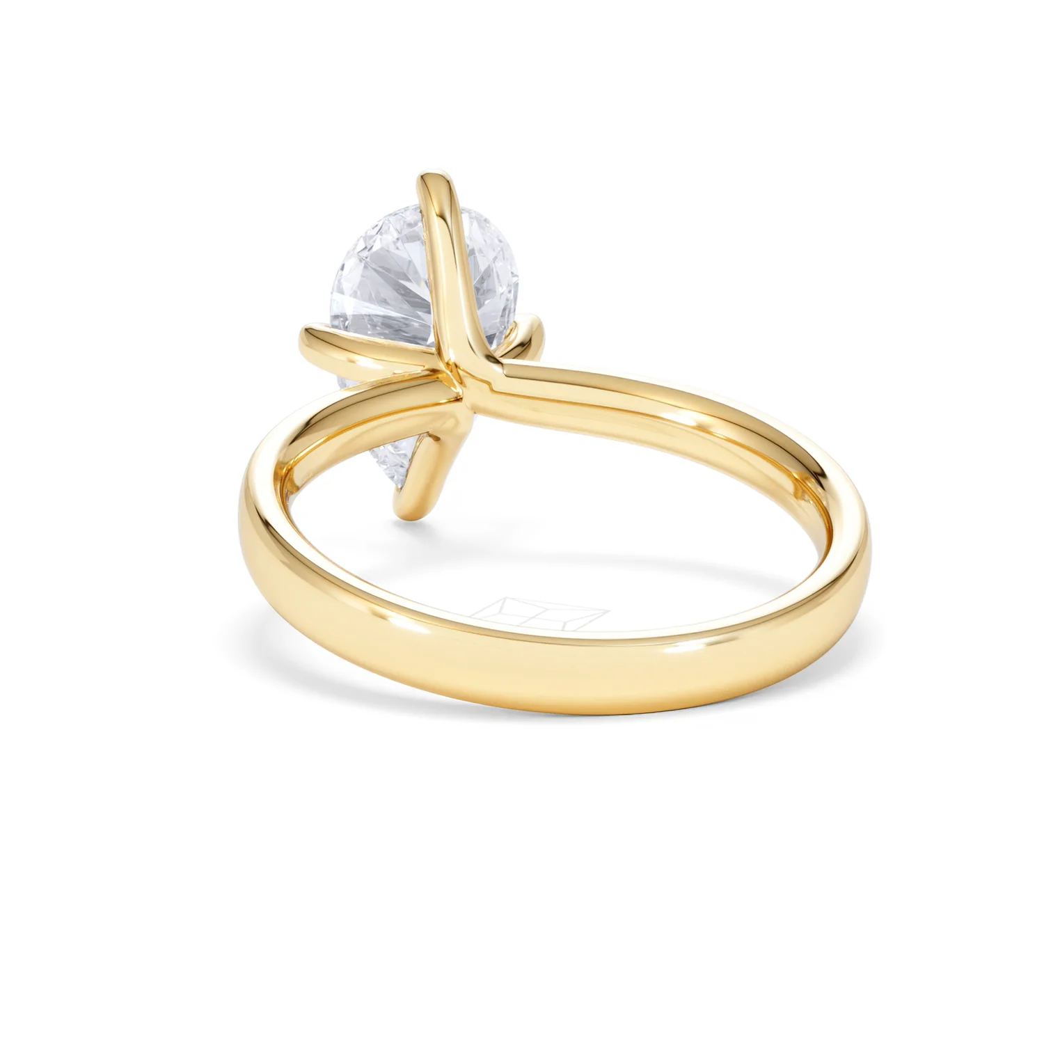 Origin Twist 2.00ct Pear Cut Lab Diamond Solitaire Engagement Ring in 18K Yellow Gold - Image 51