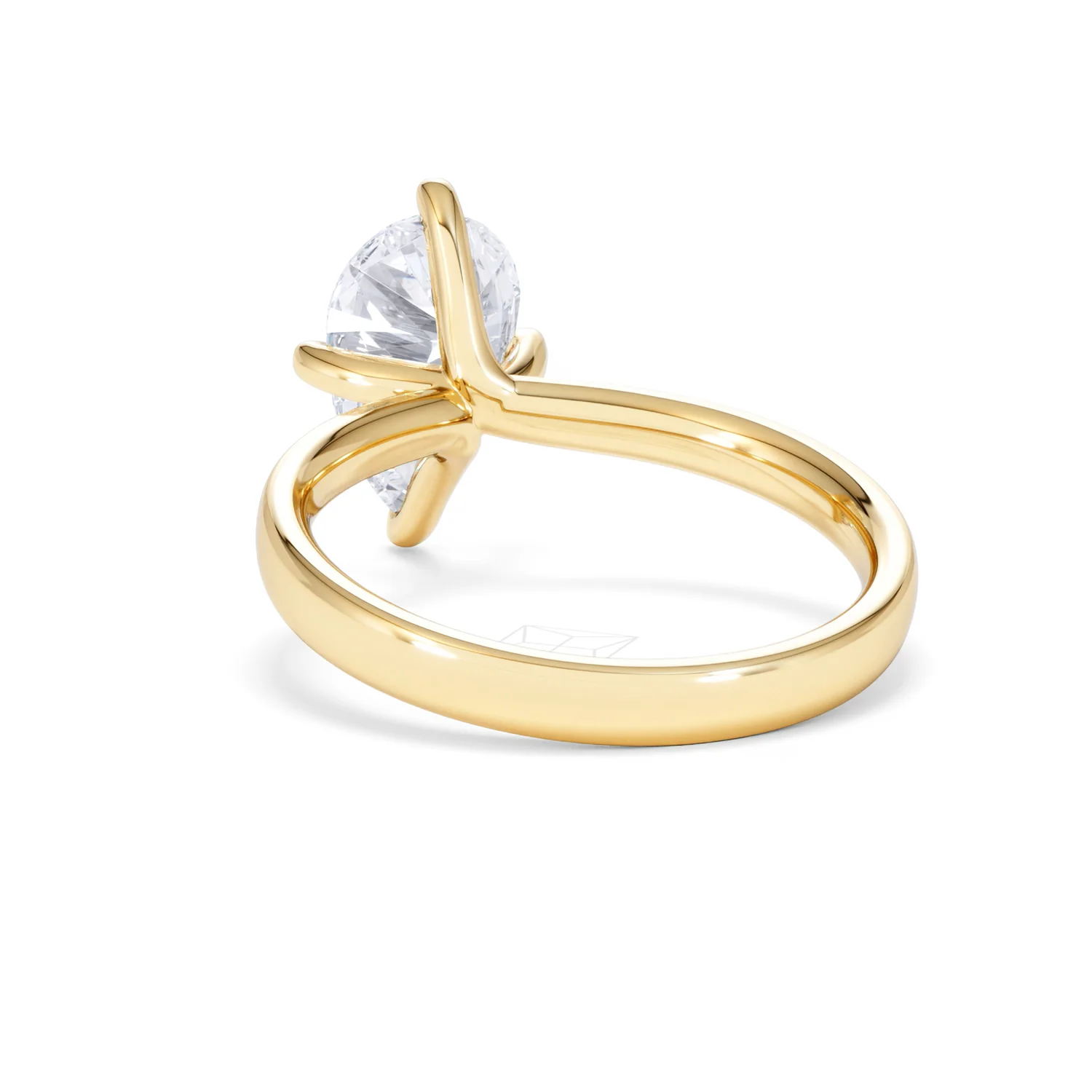 Origin Twist 2.00ct Pear Cut Lab Diamond Solitaire Engagement Ring in 18K Yellow Gold - Image 52