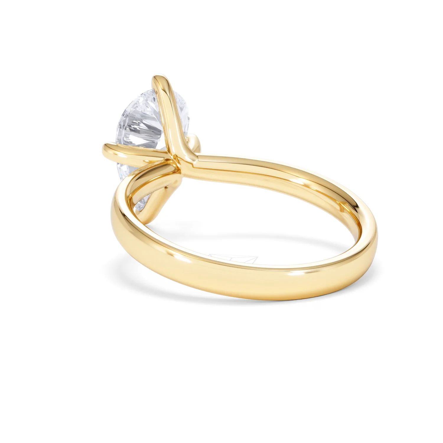 Origin Twist 2.00ct Pear Cut Lab Diamond Solitaire Engagement Ring in 18K Yellow Gold - Image 54