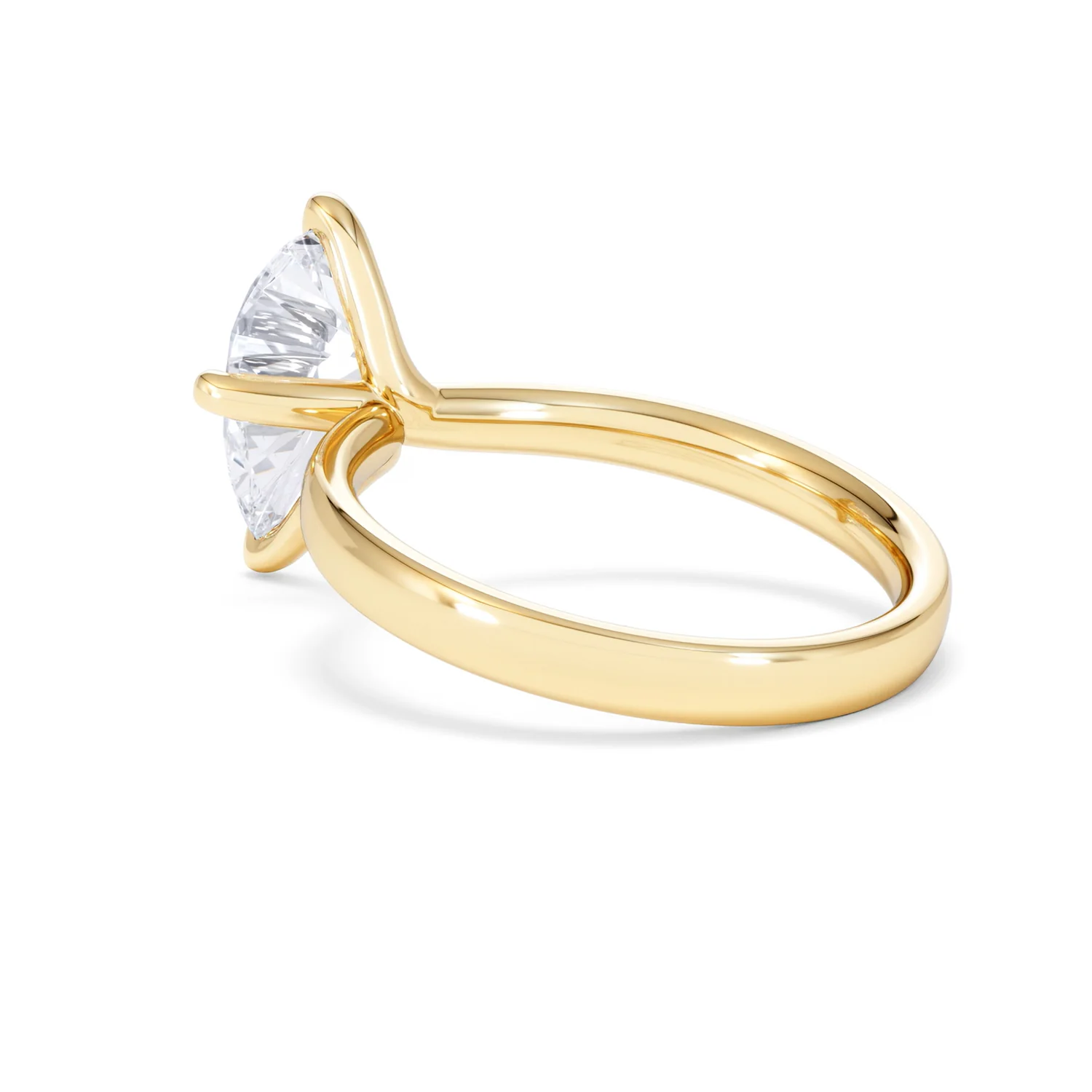 Origin Twist 2.00ct Pear Cut Lab Diamond Solitaire Engagement Ring in 18K Yellow Gold - Image 58