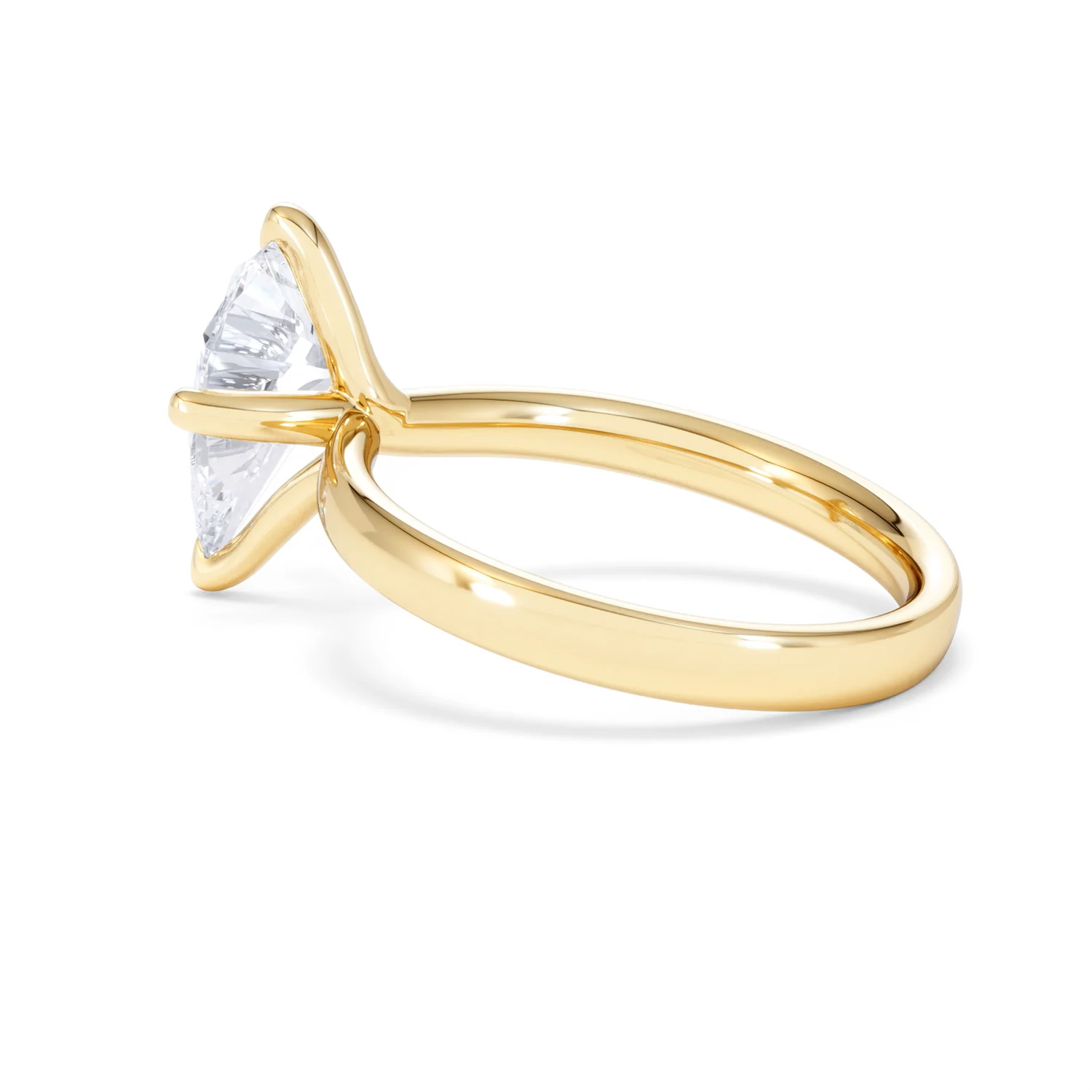 Origin Twist 2.00ct Pear Cut Lab Diamond Solitaire Engagement Ring in 18K Yellow Gold - Image 61