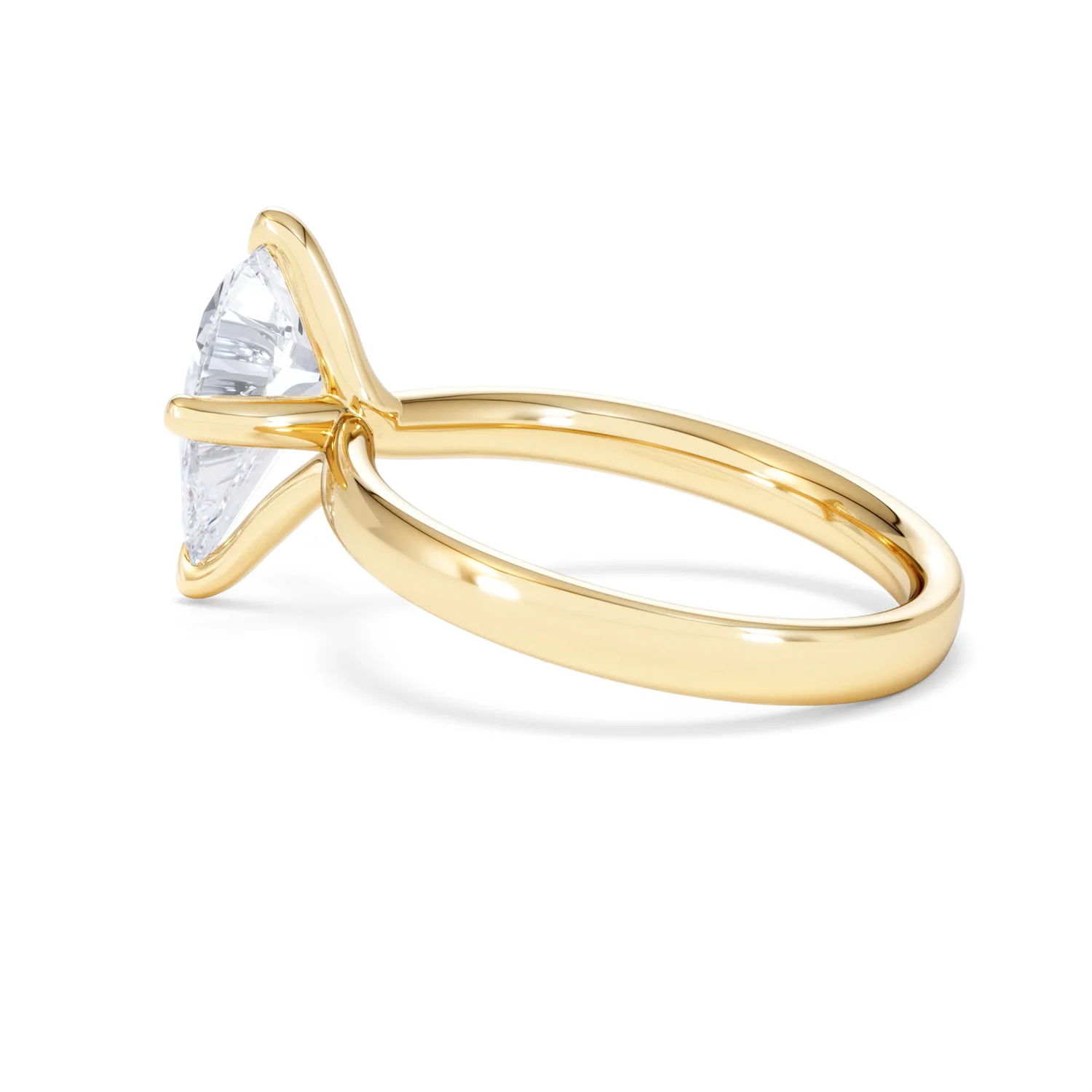 Origin Twist 2.00ct Pear Cut Lab Diamond Solitaire Engagement Ring in 18K Yellow Gold - Image 62