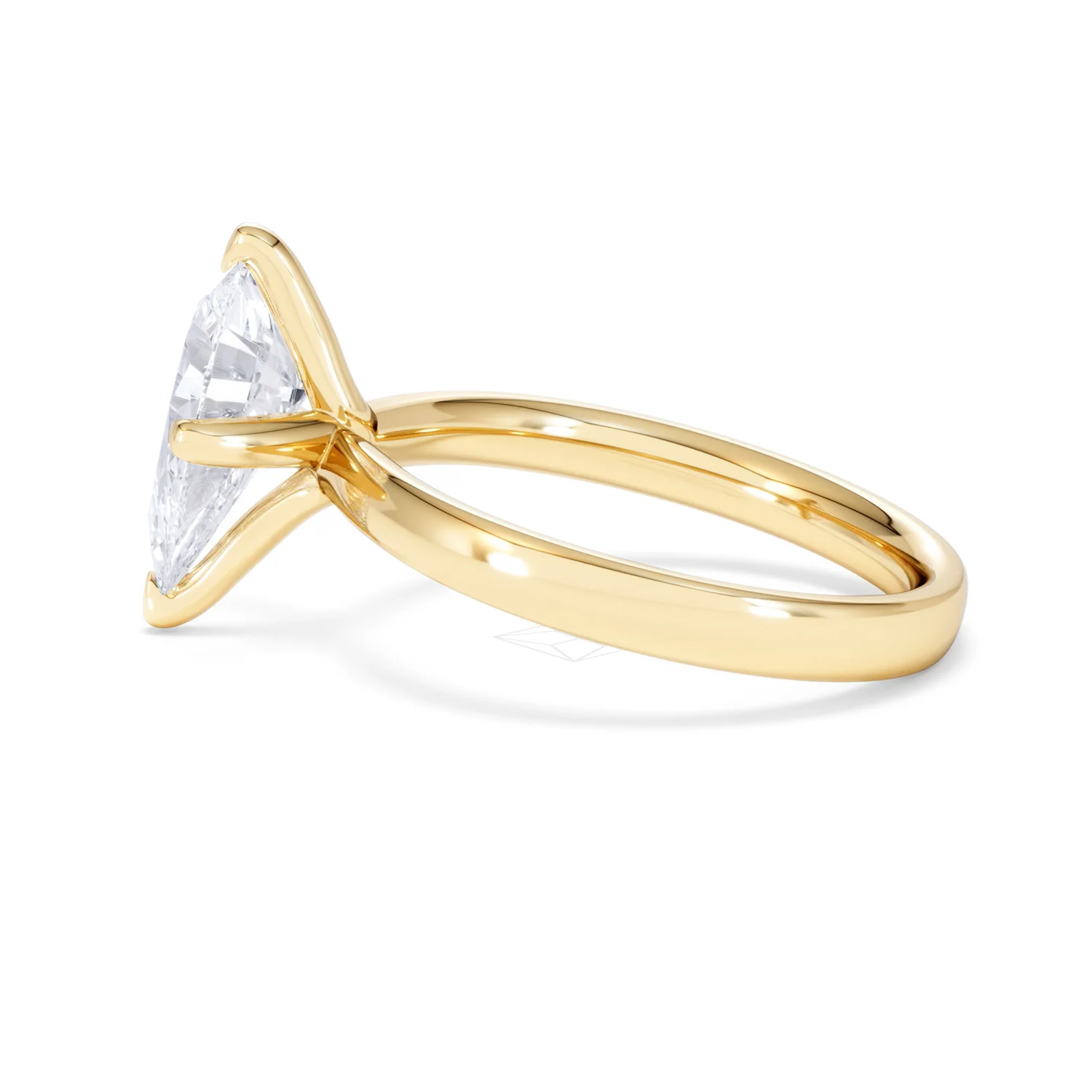 Origin Twist 2.00ct Pear Cut Lab Diamond Solitaire Engagement Ring in 18K Yellow Gold - Image 66