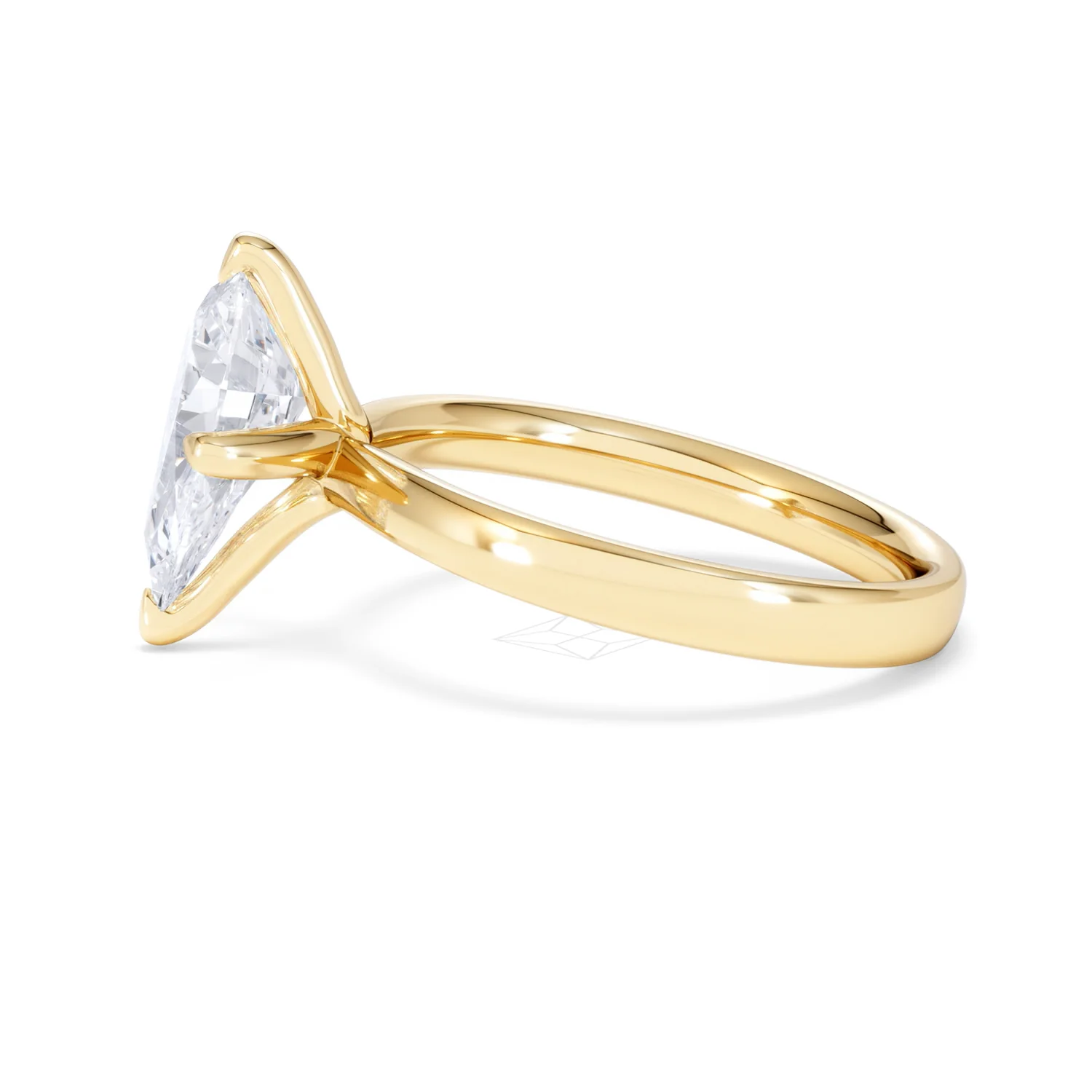 Origin Twist 2.00ct Pear Cut Lab Diamond Solitaire Engagement Ring in 18K Yellow Gold - Image 68