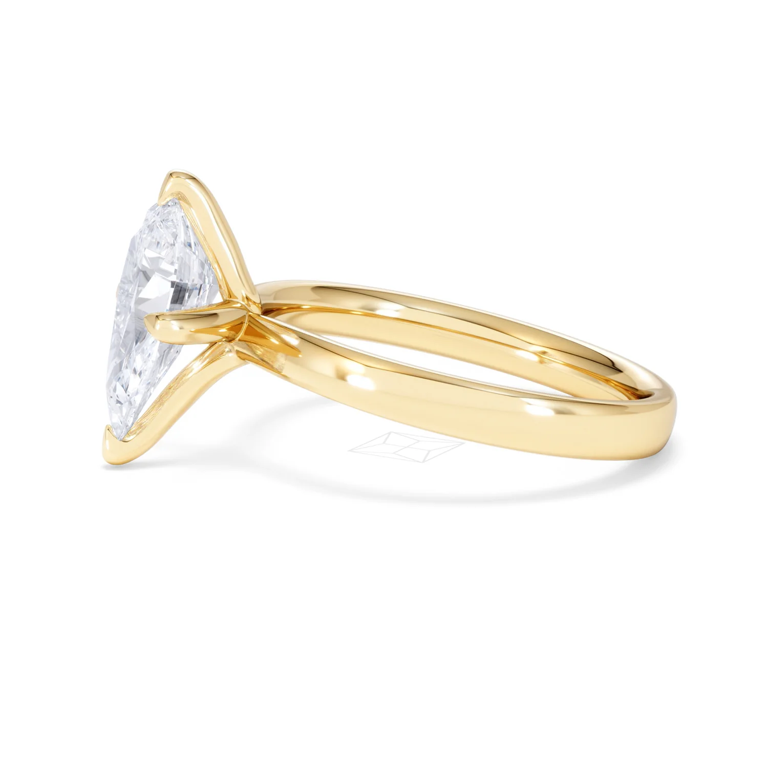 Origin Twist 2.00ct Pear Cut Lab Diamond Solitaire Engagement Ring in 18K Yellow Gold - Image 70