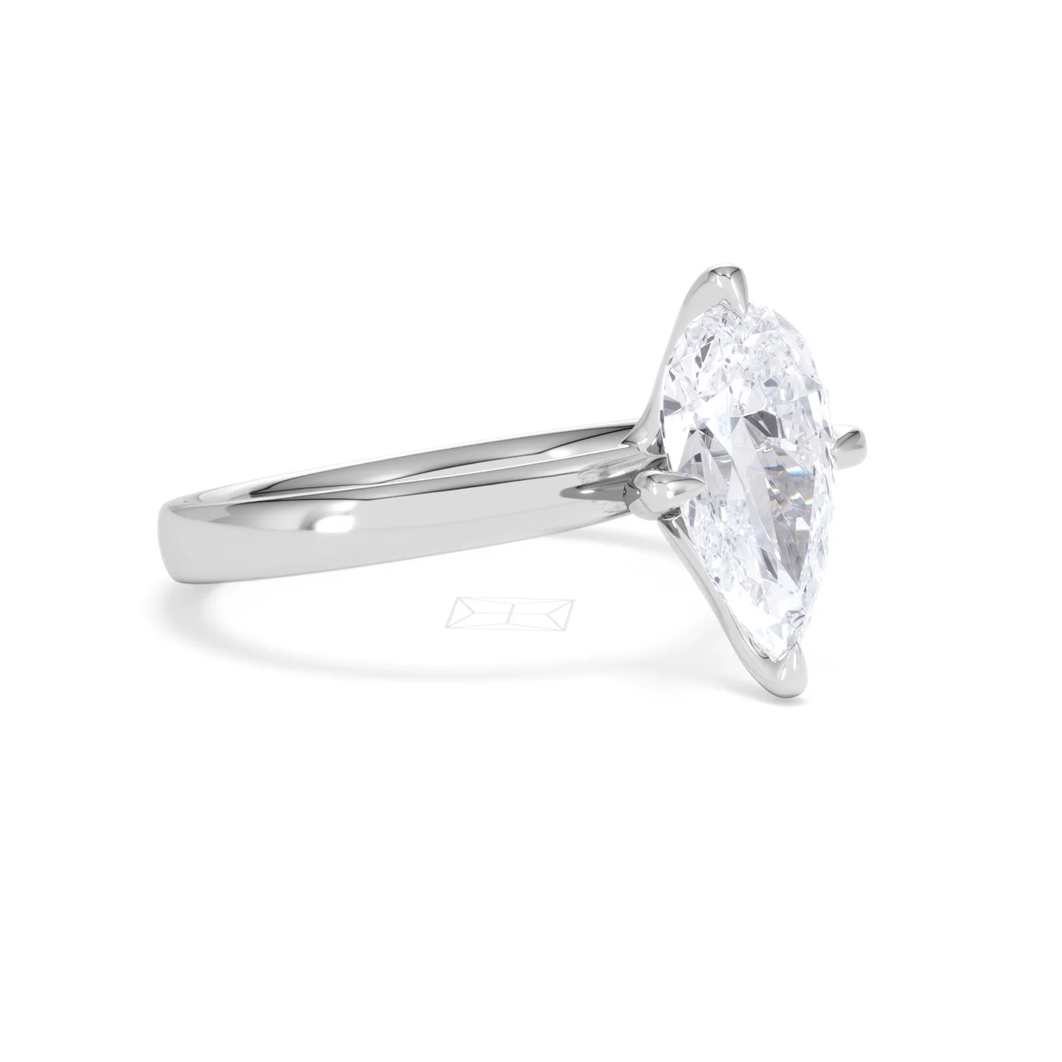 Origin Twist 2.00ct Pear Cut Lab Diamond Solitaire Engagement Ring in Platinum - Image 16