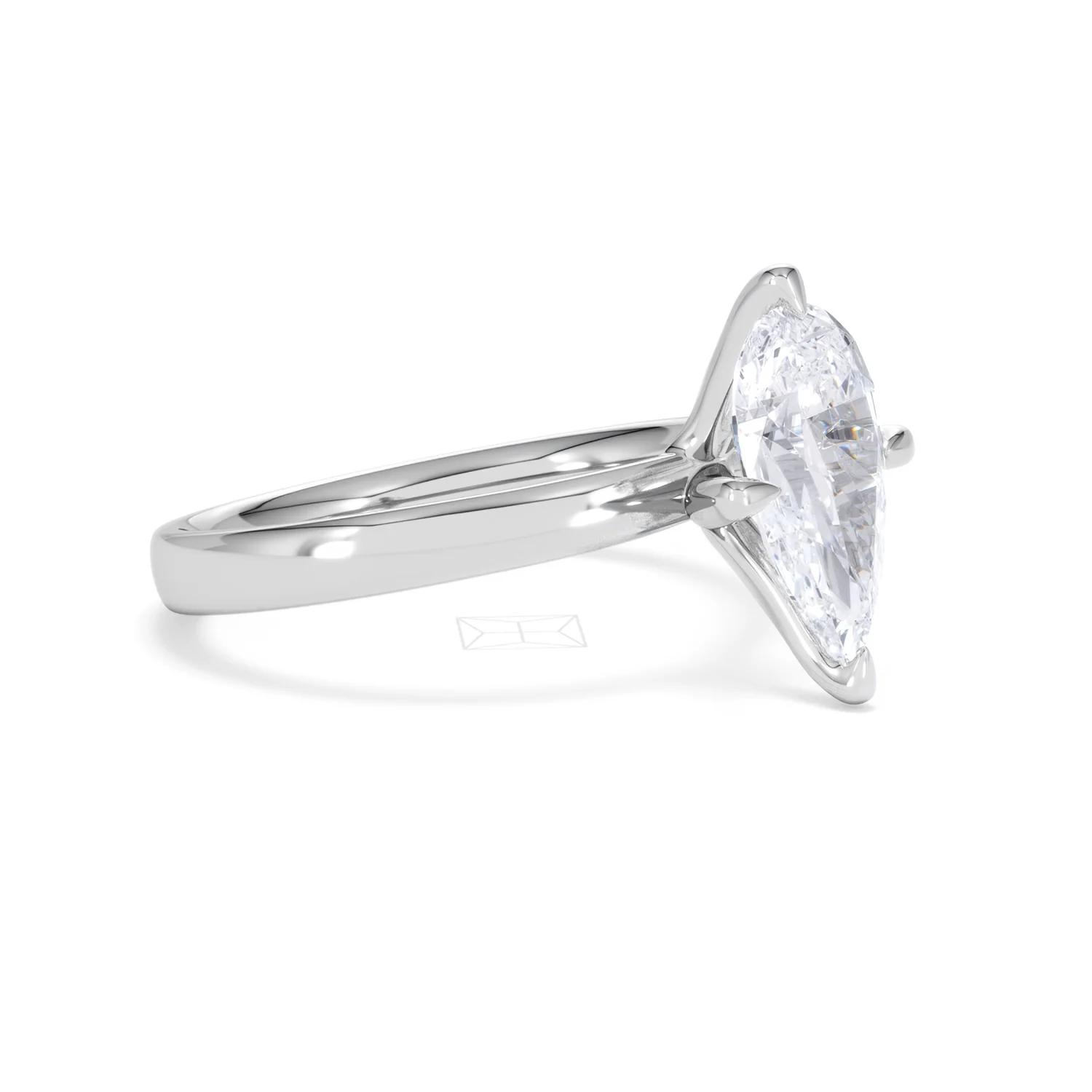 Origin Twist 2.00ct Pear Cut Lab Diamond Solitaire Engagement Ring in Platinum - Image 18