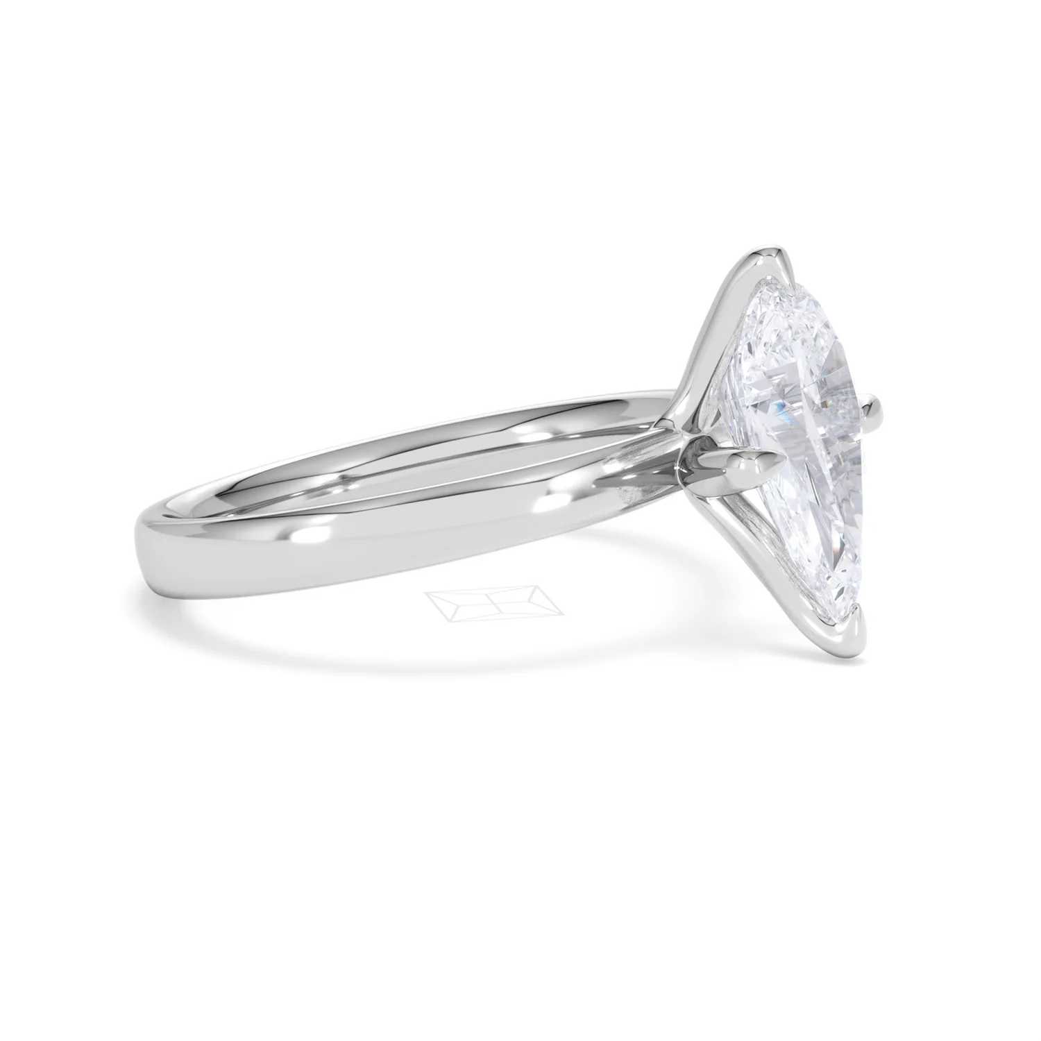 Origin Twist 2.00ct Pear Cut Lab Diamond Solitaire Engagement Ring in Platinum - Image 20