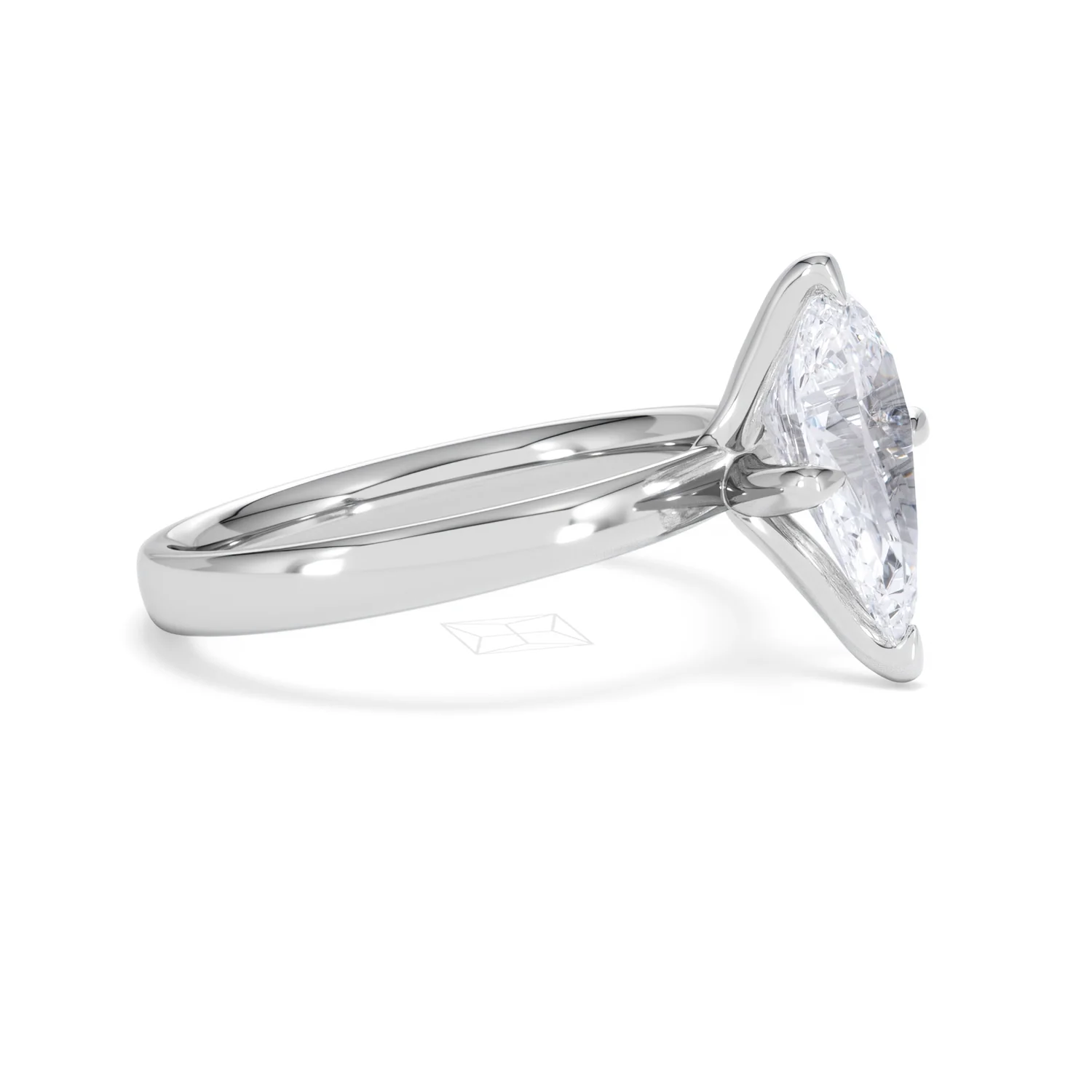 Origin Twist 2.00ct Pear Cut Lab Diamond Solitaire Engagement Ring in Platinum - Image 21