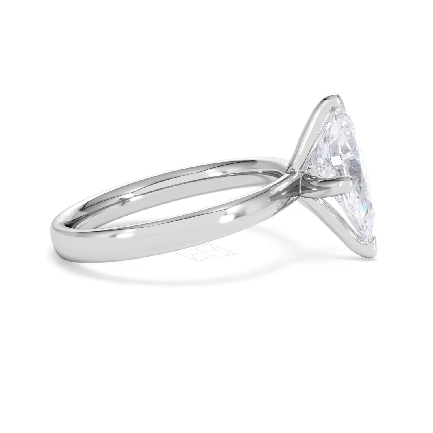 Origin Twist 2.00ct Pear Cut Lab Diamond Solitaire Engagement Ring in Platinum - Image 25