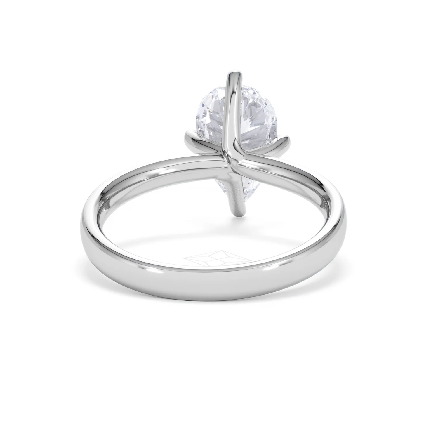 Origin Twist 2.00ct Pear Cut Lab Diamond Solitaire Engagement Ring in Platinum - Image 45
