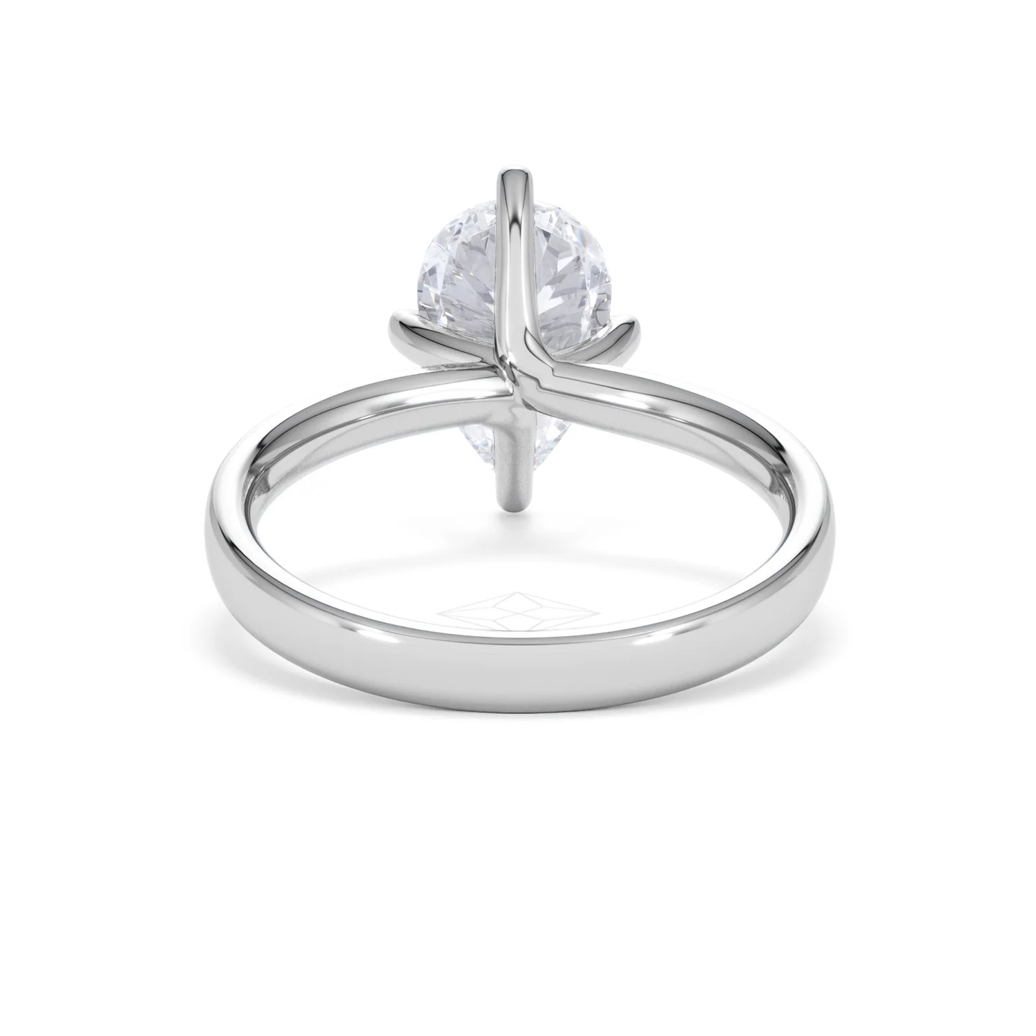 Origin Twist 2.00ct Pear Cut Lab Diamond Solitaire Engagement Ring in Platinum - Image 47