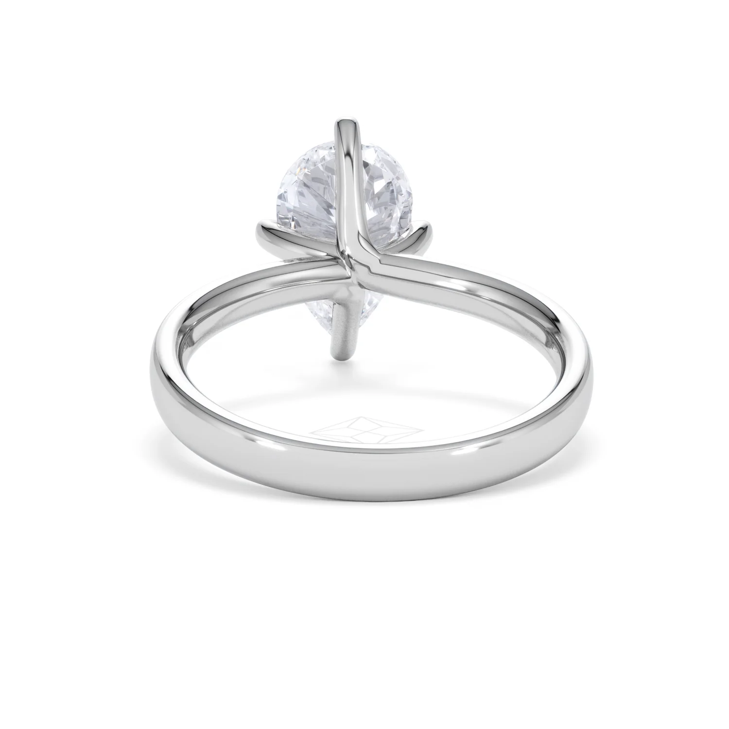 Origin Twist 2.00ct Pear Cut Lab Diamond Solitaire Engagement Ring in Platinum - Image 48