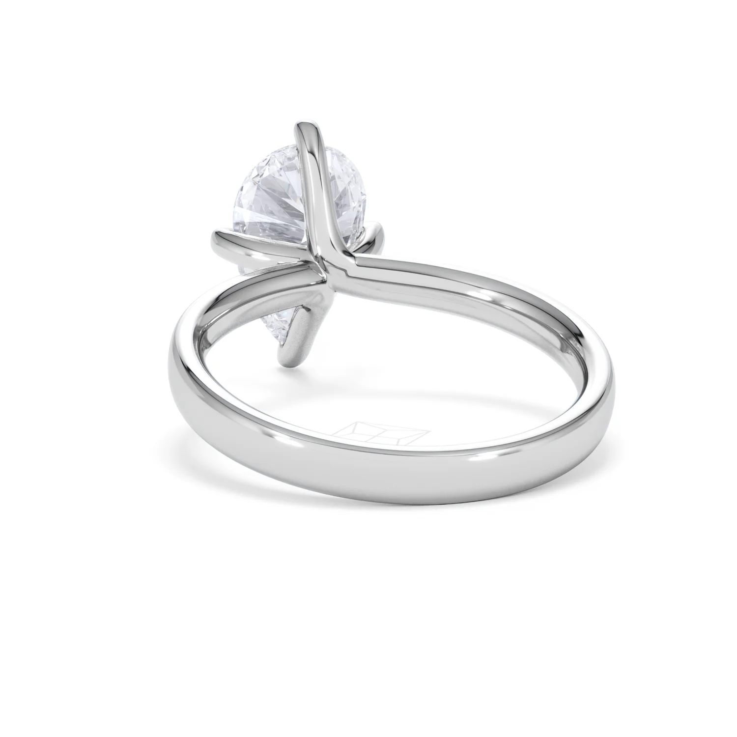 Origin Twist 2.00ct Pear Cut Lab Diamond Solitaire Engagement Ring in Platinum - Image 51