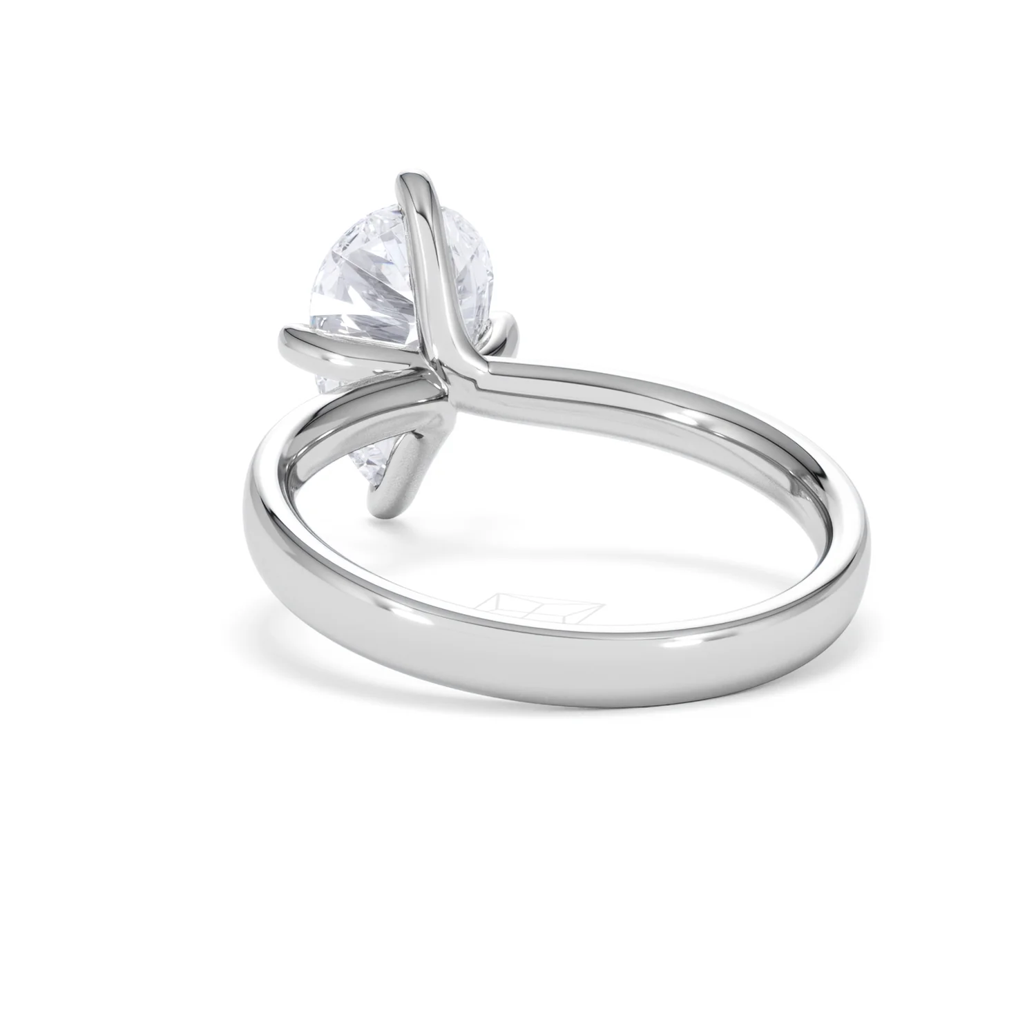 Origin Twist 2.00ct Pear Cut Lab Diamond Solitaire Engagement Ring in Platinum - Image 52