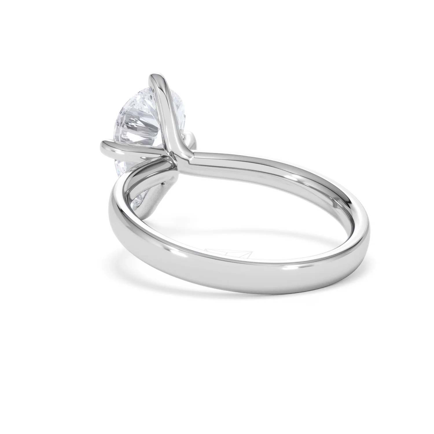 Origin Twist 2.00ct Pear Cut Lab Diamond Solitaire Engagement Ring in Platinum - Image 54