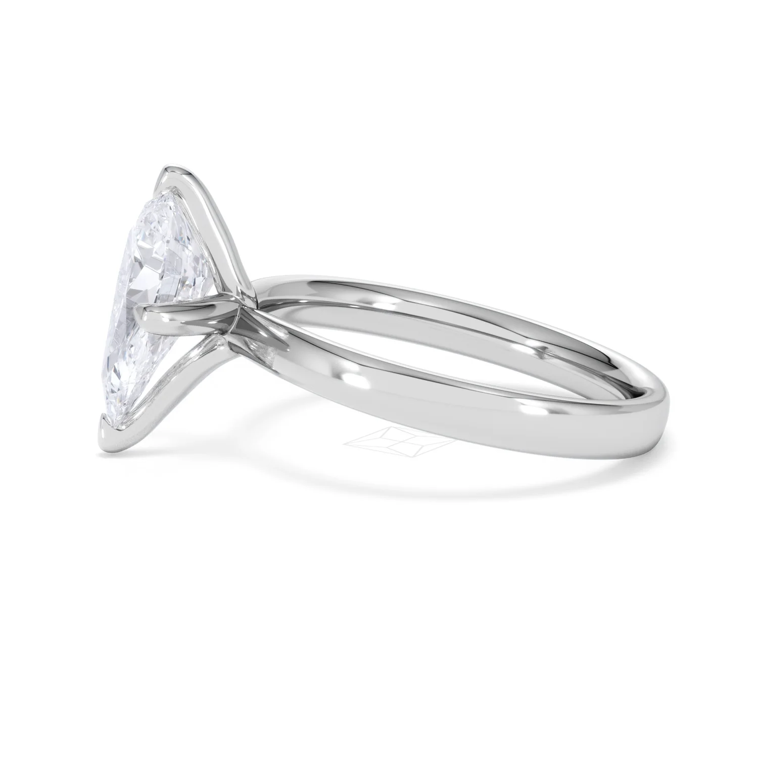 Origin Twist 2.00ct Pear Cut Lab Diamond Solitaire Engagement Ring in Platinum - Image 69