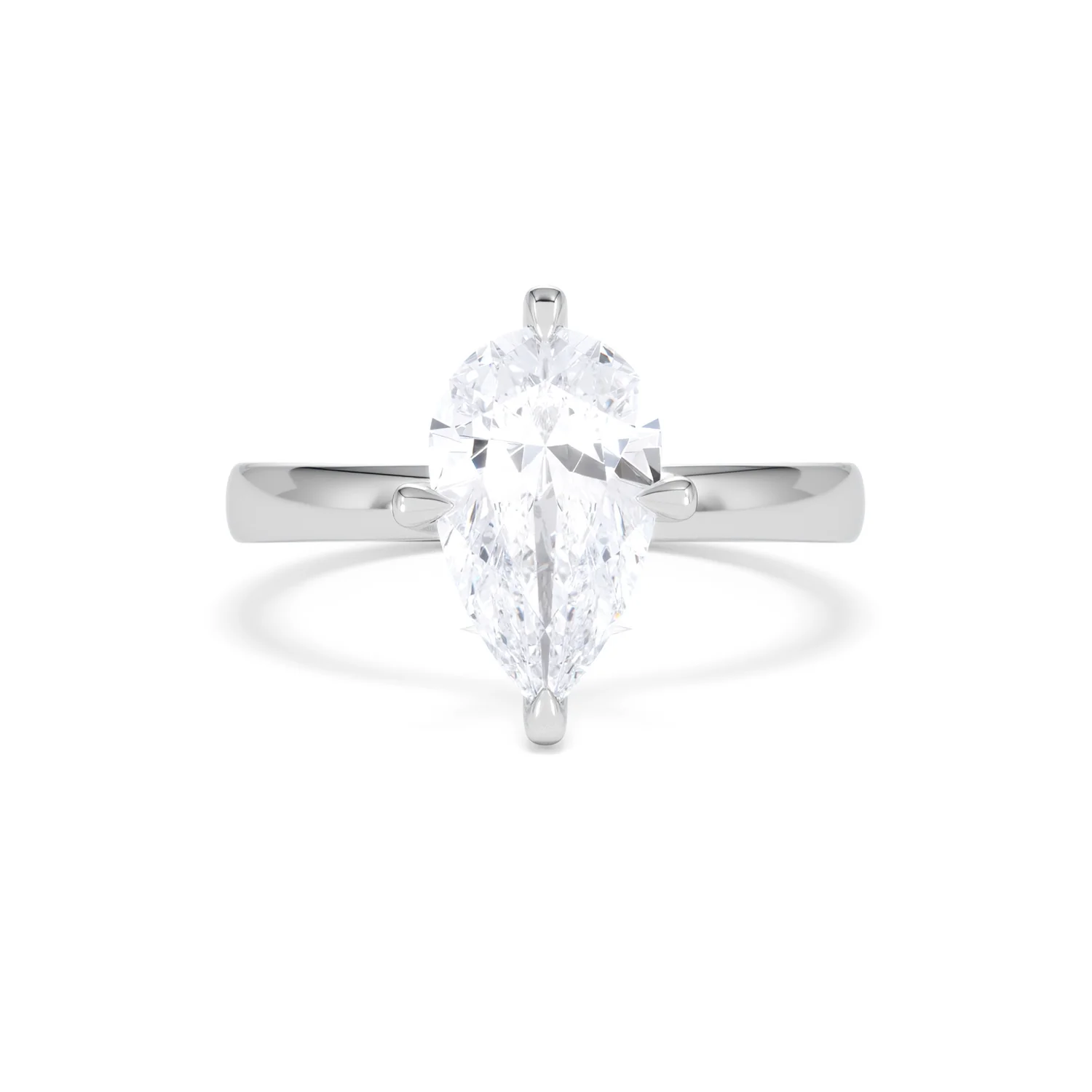 Origin Twist 2.00ct Pear Cut Lab Diamond Solitaire Engagement Ring in Platinum - Image 7