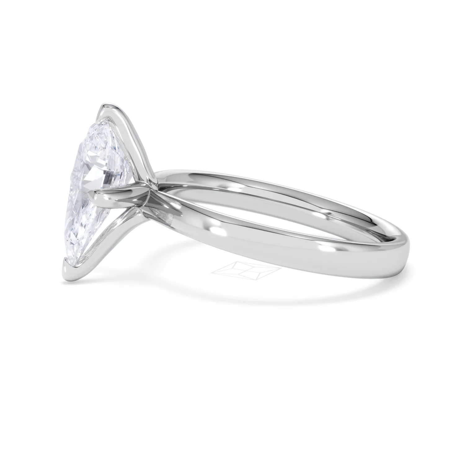 Origin Twist 2.00ct Pear Cut Lab Diamond Solitaire Engagement Ring in Platinum - Image 70