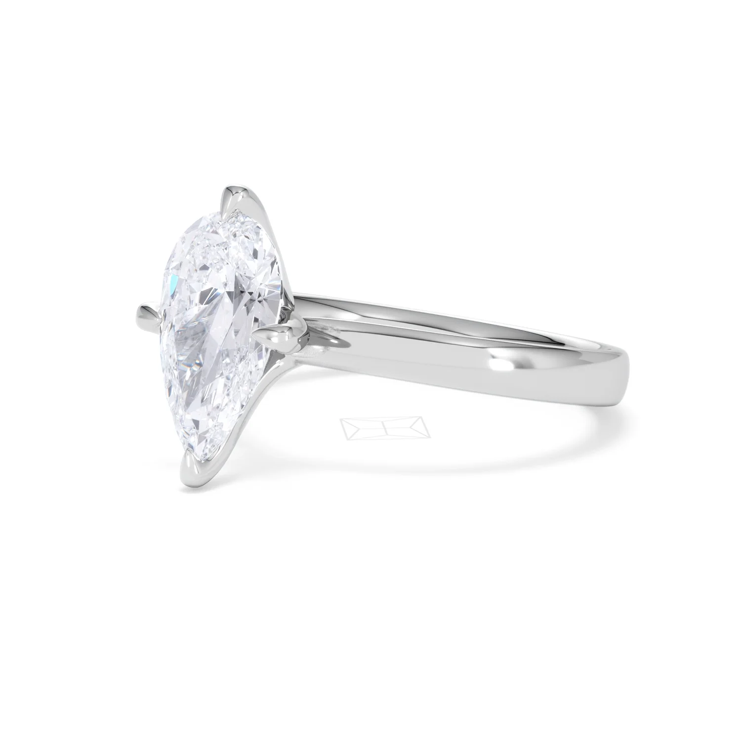 Origin Twist 2.00ct Pear Cut Lab Diamond Solitaire Engagement Ring in Platinum - Image 78