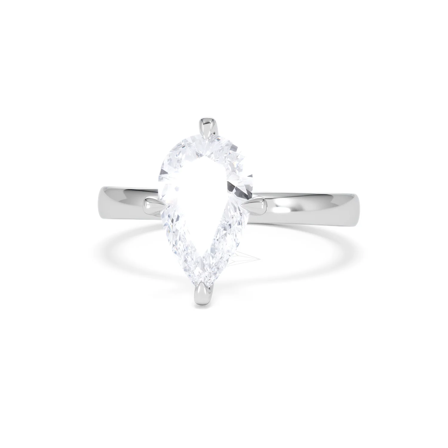 Origin Twist 2.00ct Pear Cut Lab Diamond Solitaire Engagement Ring in Platinum - Image 85