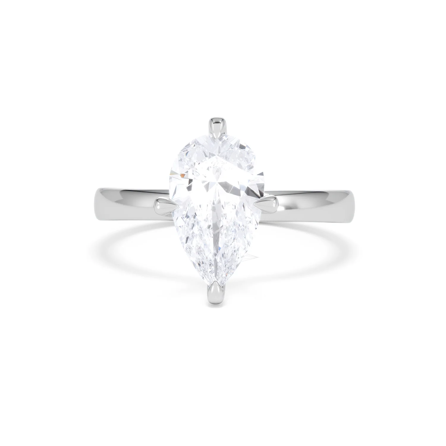 Origin Twist 2.00ct Pear Cut Lab Diamond Solitaire Engagement Ring in Platinum - Image 86