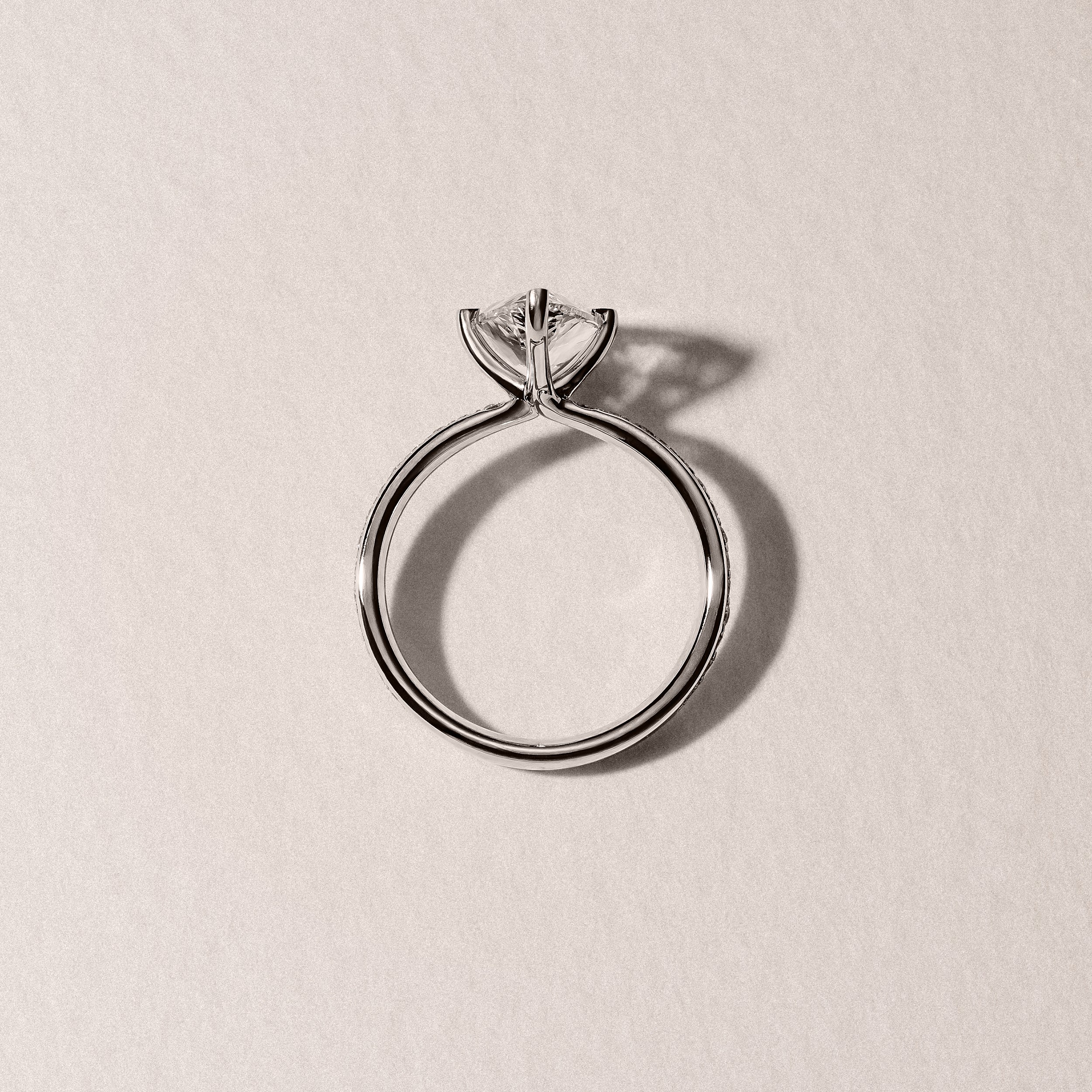 Origin Twist 2.00ct Pear Cut Lab Diamond Solitaire Engagement Ring with Side Stones in Platinum - Image 8