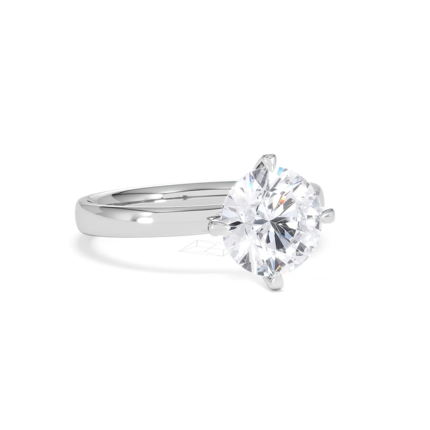 Origin Twist 2.00ct Round Cut Lab Diamond Solitaire Engagement Ring in 18K White Gold - Image 12