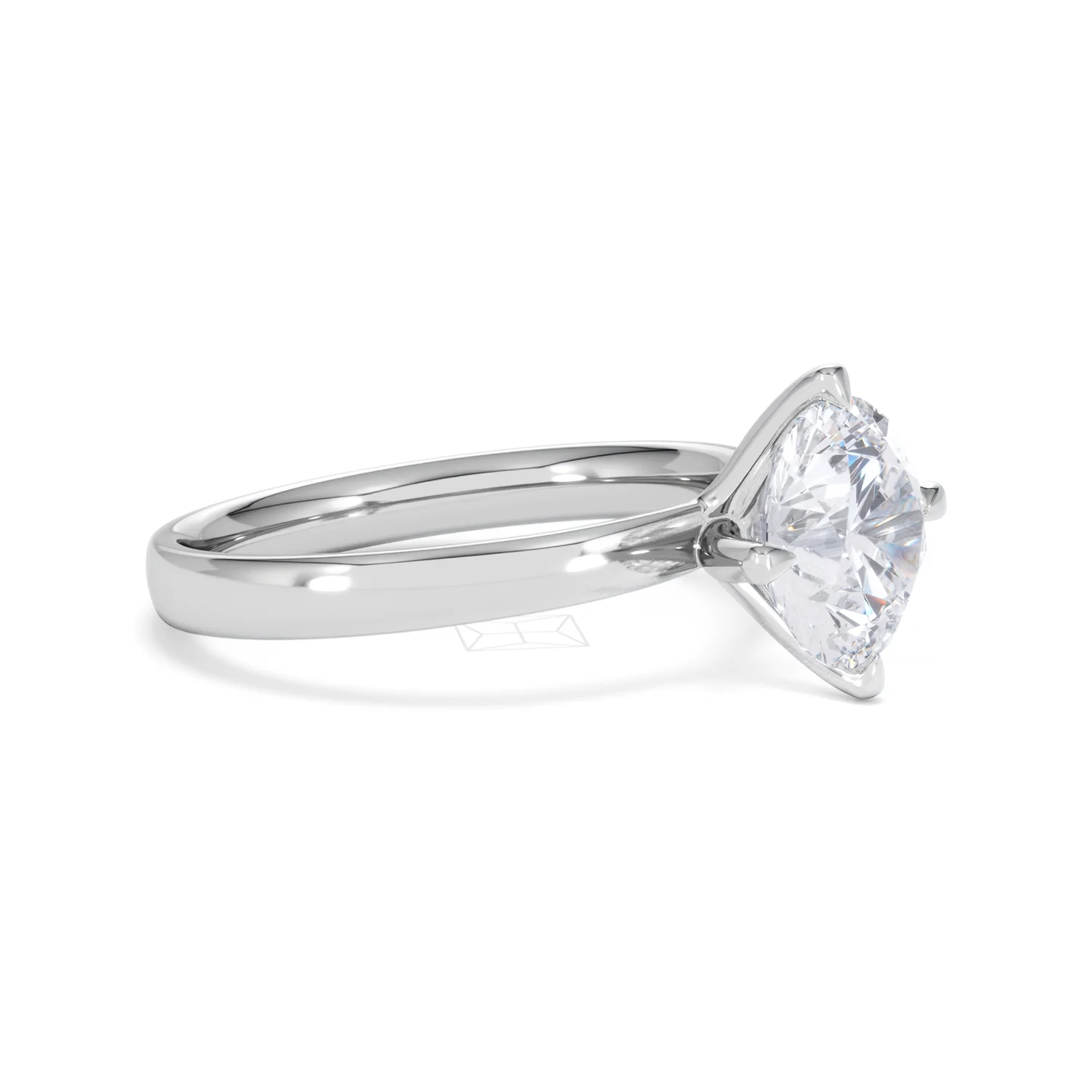 Origin Twist 2.00ct Round Cut Lab Diamond Solitaire Engagement Ring in 18K White Gold - Image 19