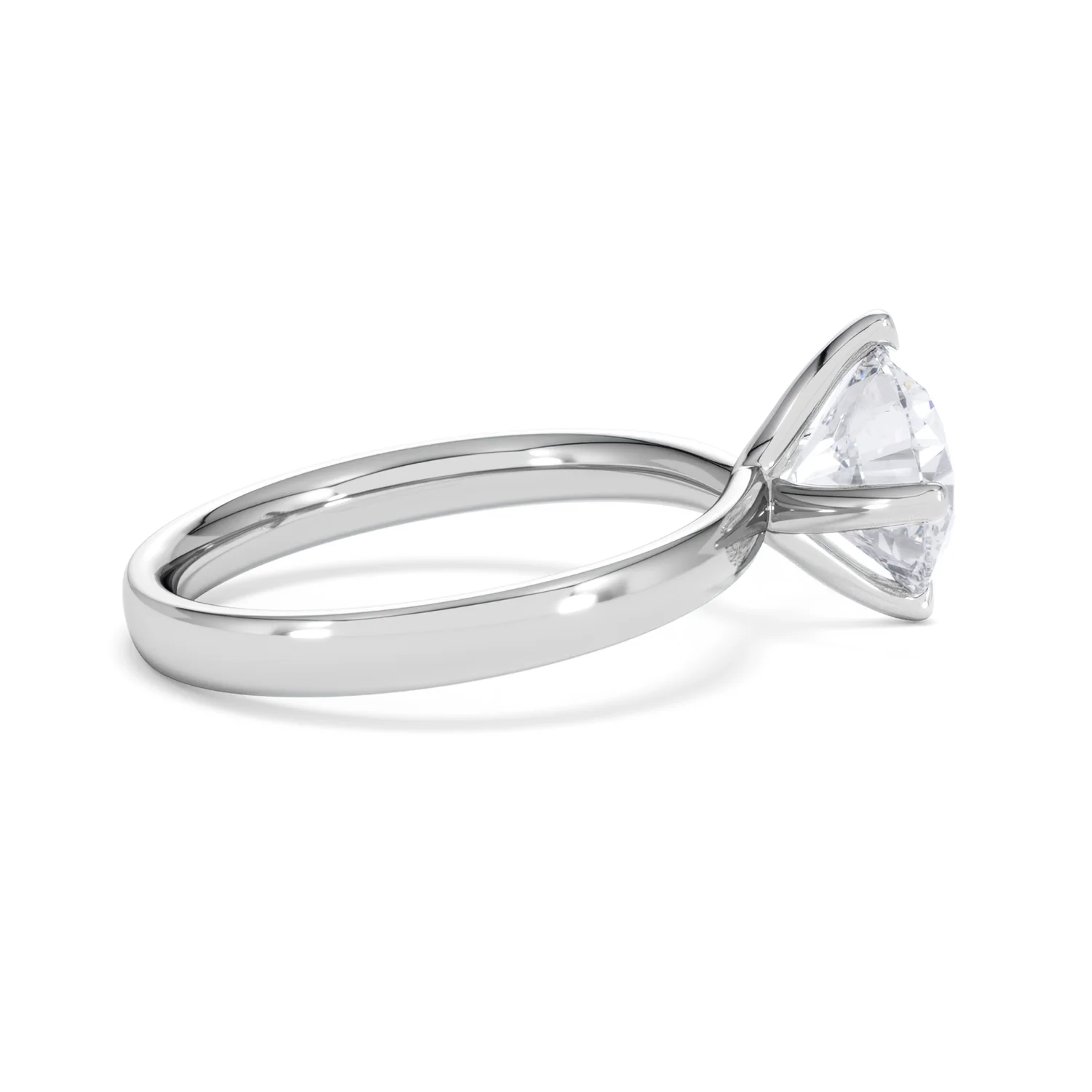 Origin Twist 2.00ct Round Cut Lab Diamond Solitaire Engagement Ring in 18K White Gold - Image 29