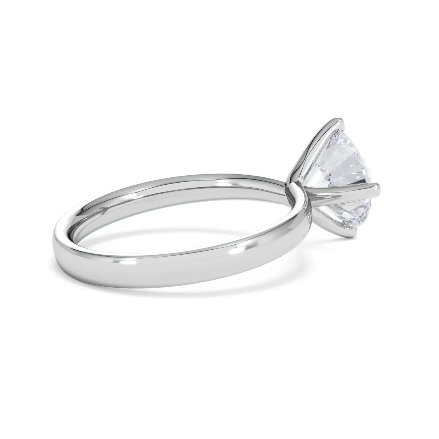 Origin Twist 2.00ct Round Cut Lab Diamond Solitaire Engagement Ring in 18K White Gold - Image 33