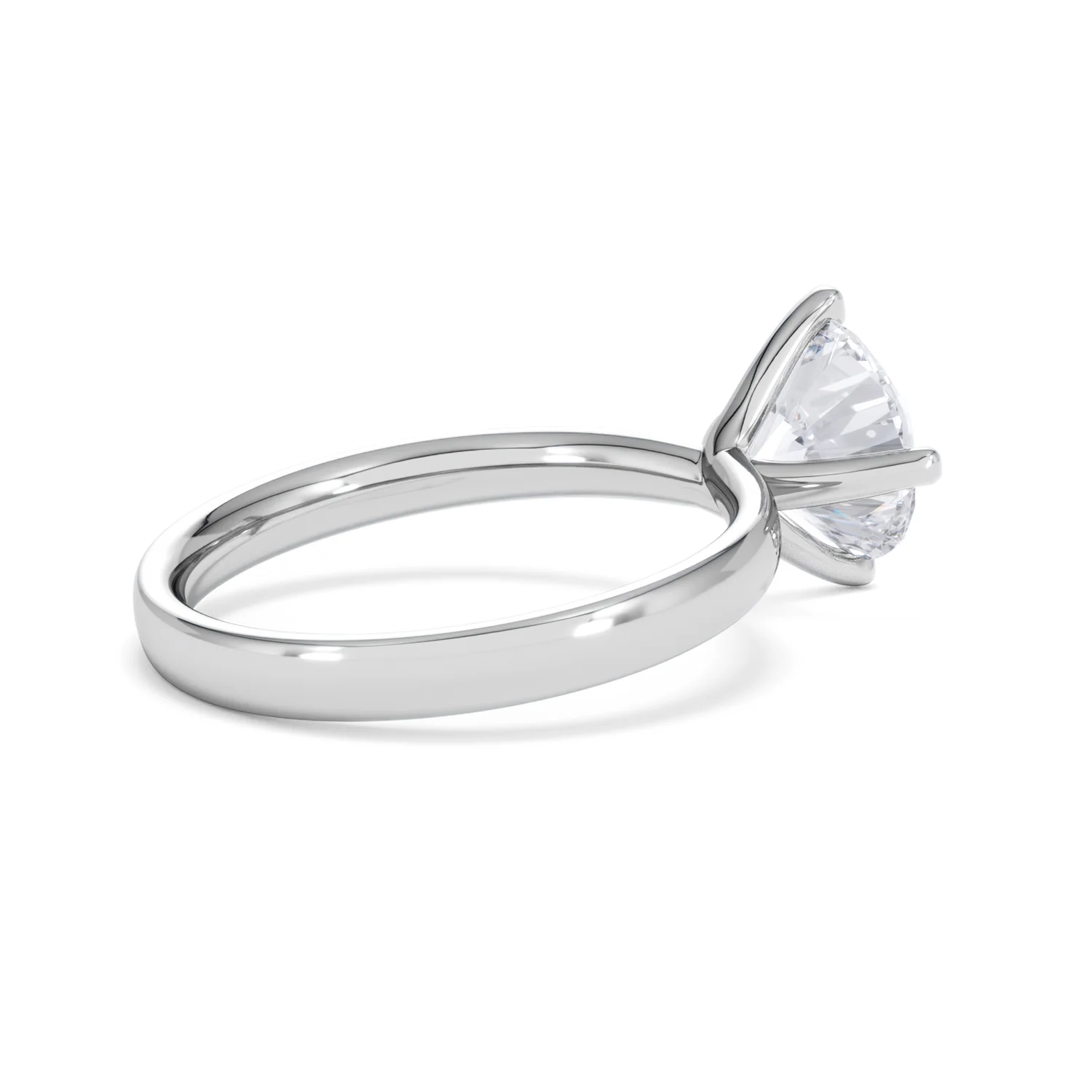 Origin Twist 2.00ct Round Cut Lab Diamond Solitaire Engagement Ring in 18K White Gold - Image 34