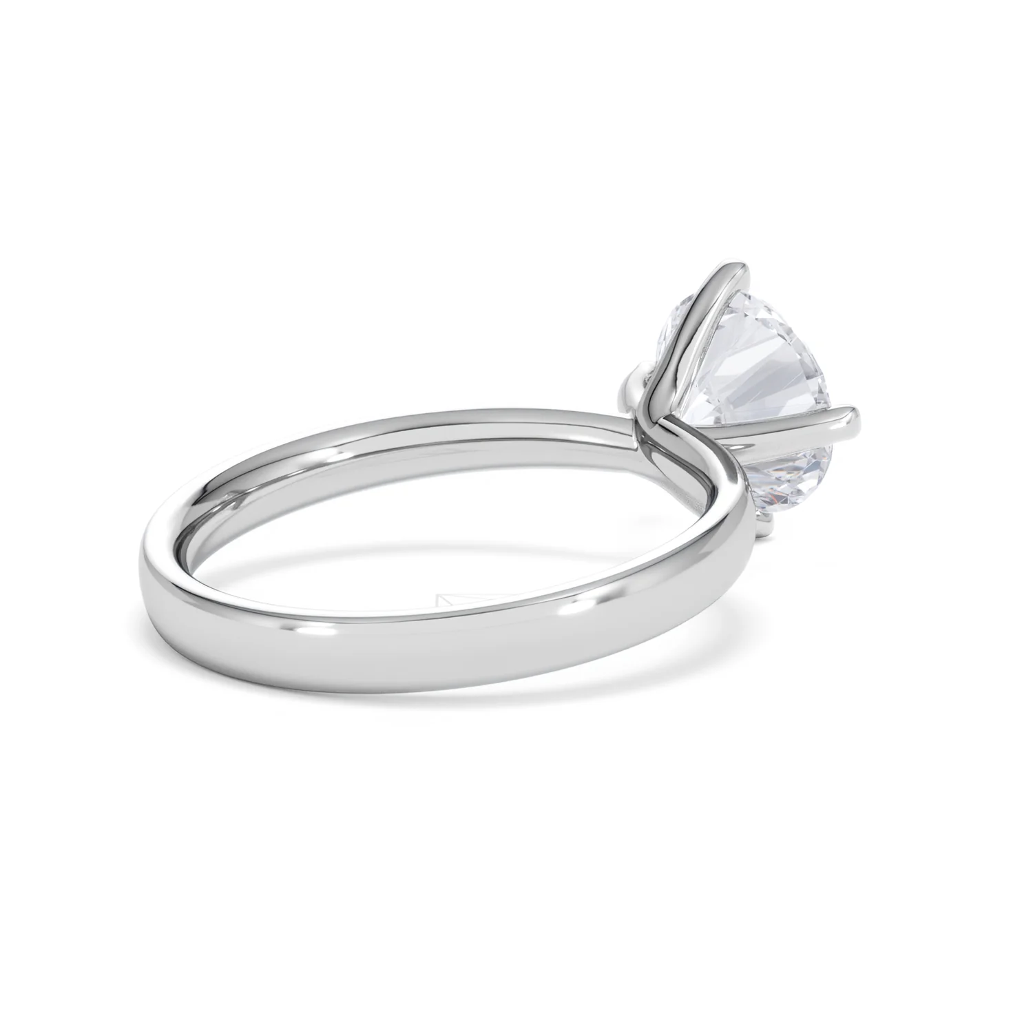 Origin Twist 2.00ct Round Cut Lab Diamond Solitaire Engagement Ring in 18K White Gold - Image 37