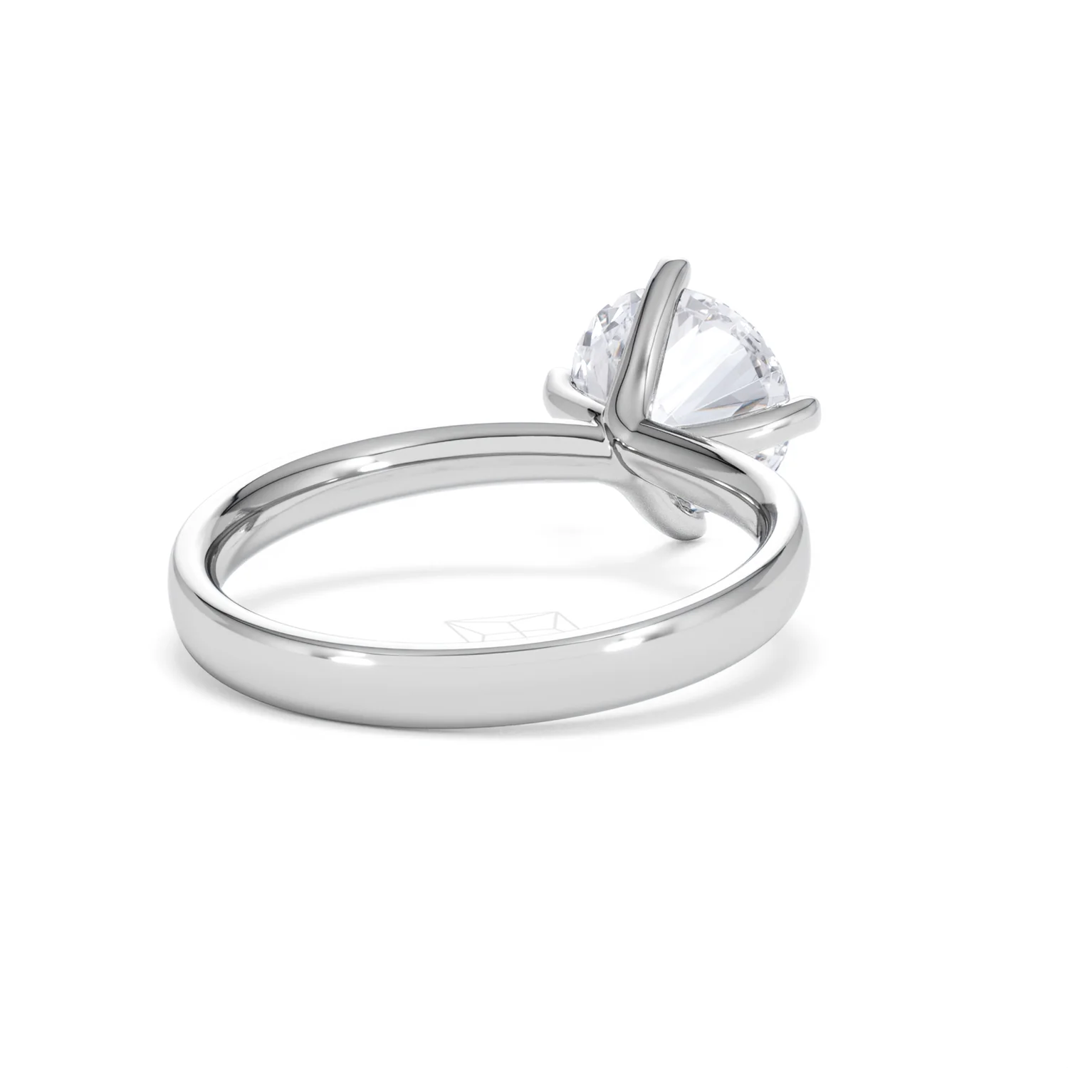 Origin Twist 2.00ct Round Cut Lab Diamond Solitaire Engagement Ring in 18K White Gold - Image 41