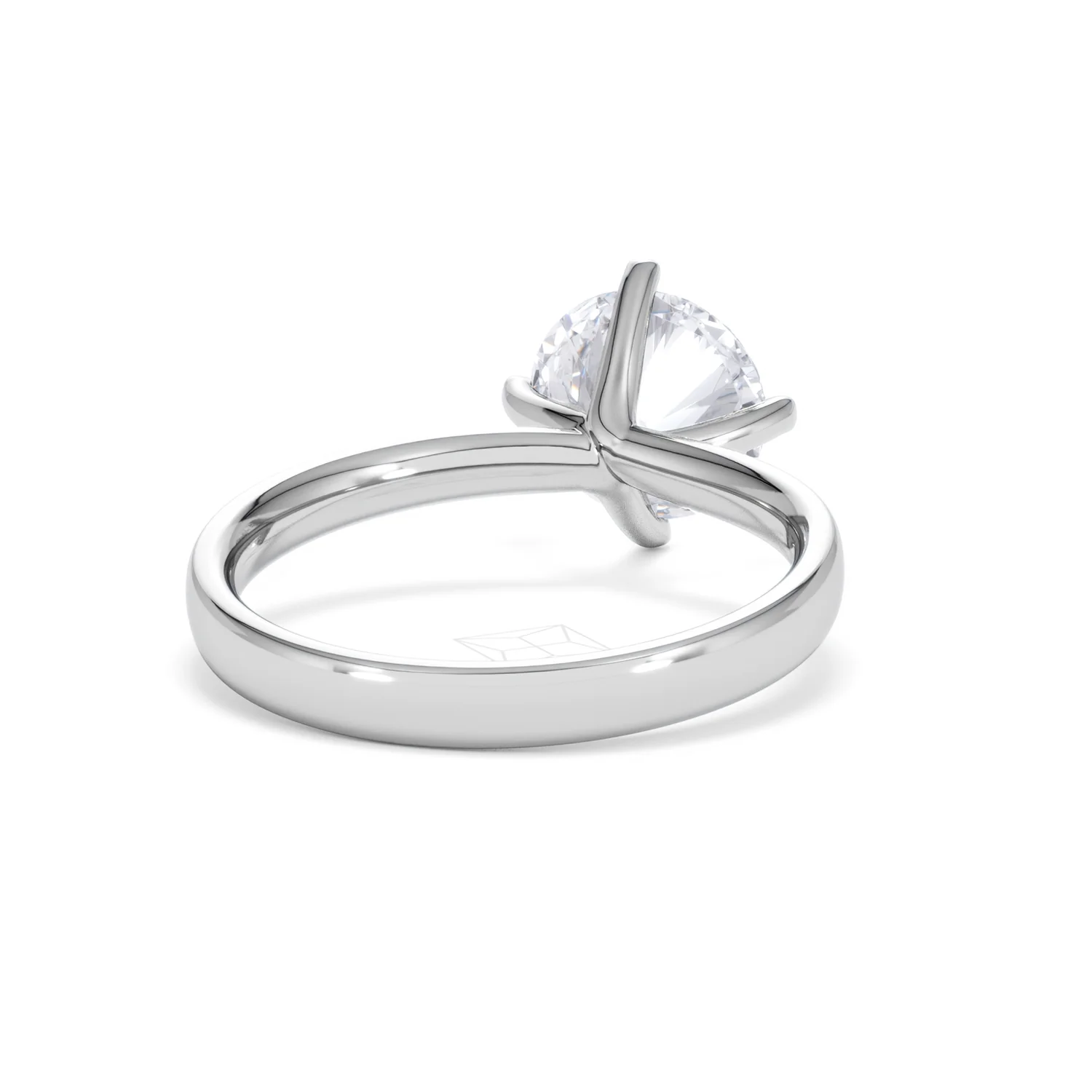 Origin Twist 2.00ct Round Cut Lab Diamond Solitaire Engagement Ring in 18K White Gold - Image 43