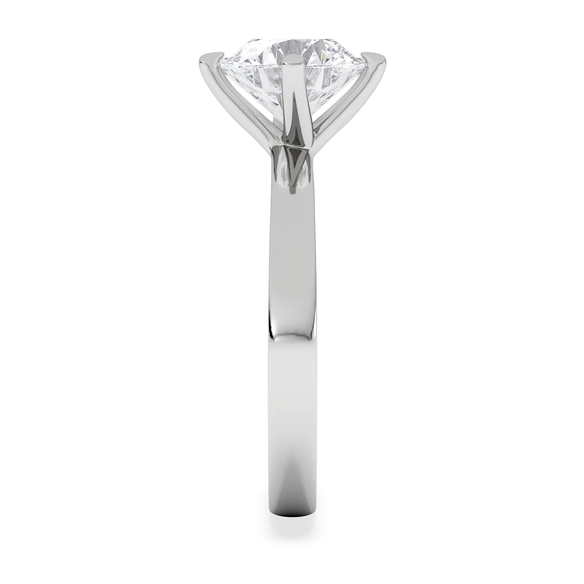 Origin Twist 2.00ct Round Cut Lab Diamond Solitaire Engagement Ring in 18K White Gold - Image 5
