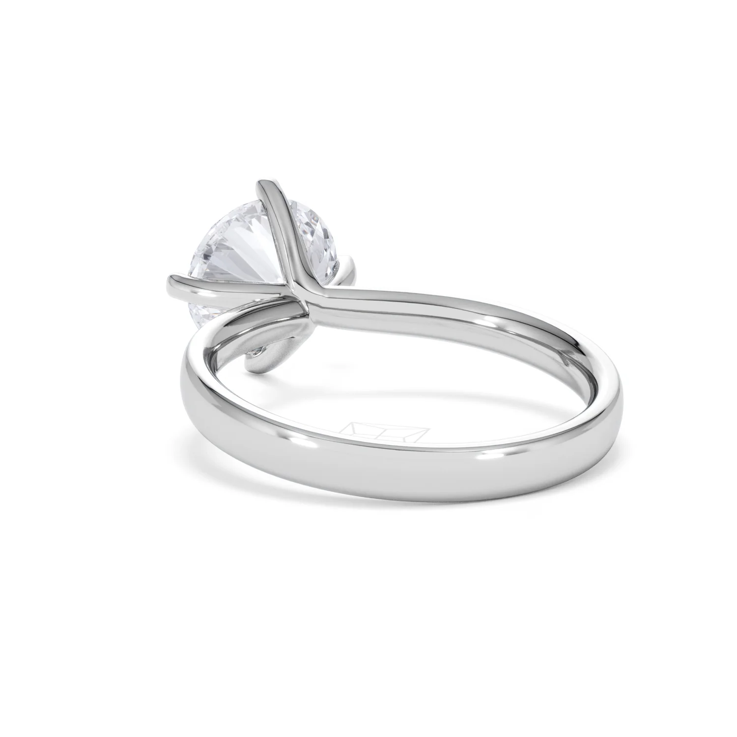 Origin Twist 2.00ct Round Cut Lab Diamond Solitaire Engagement Ring in 18K White Gold - Image 53